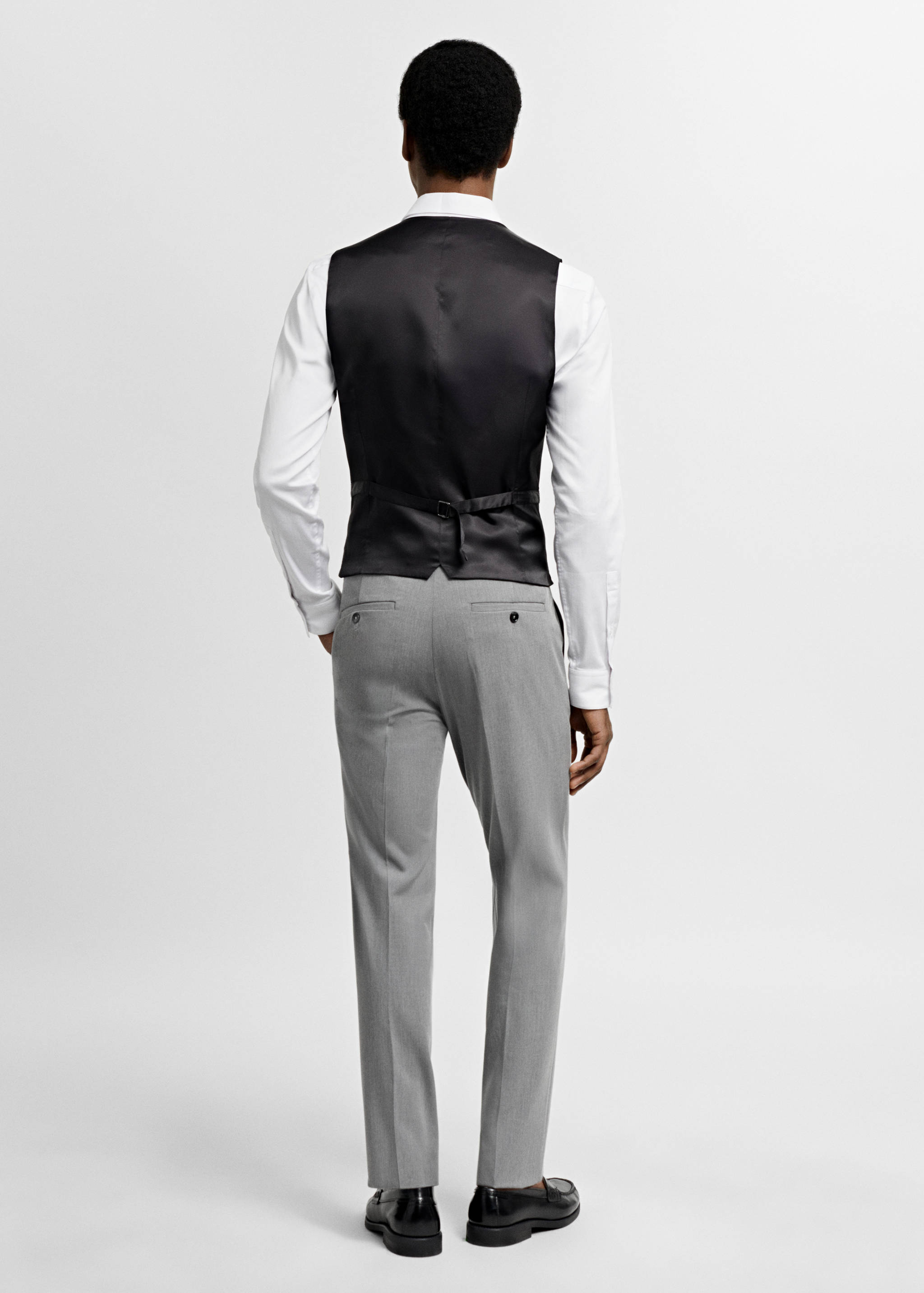 Super slim-fit stretch-fabric suit waistcoat - Reverse of the article