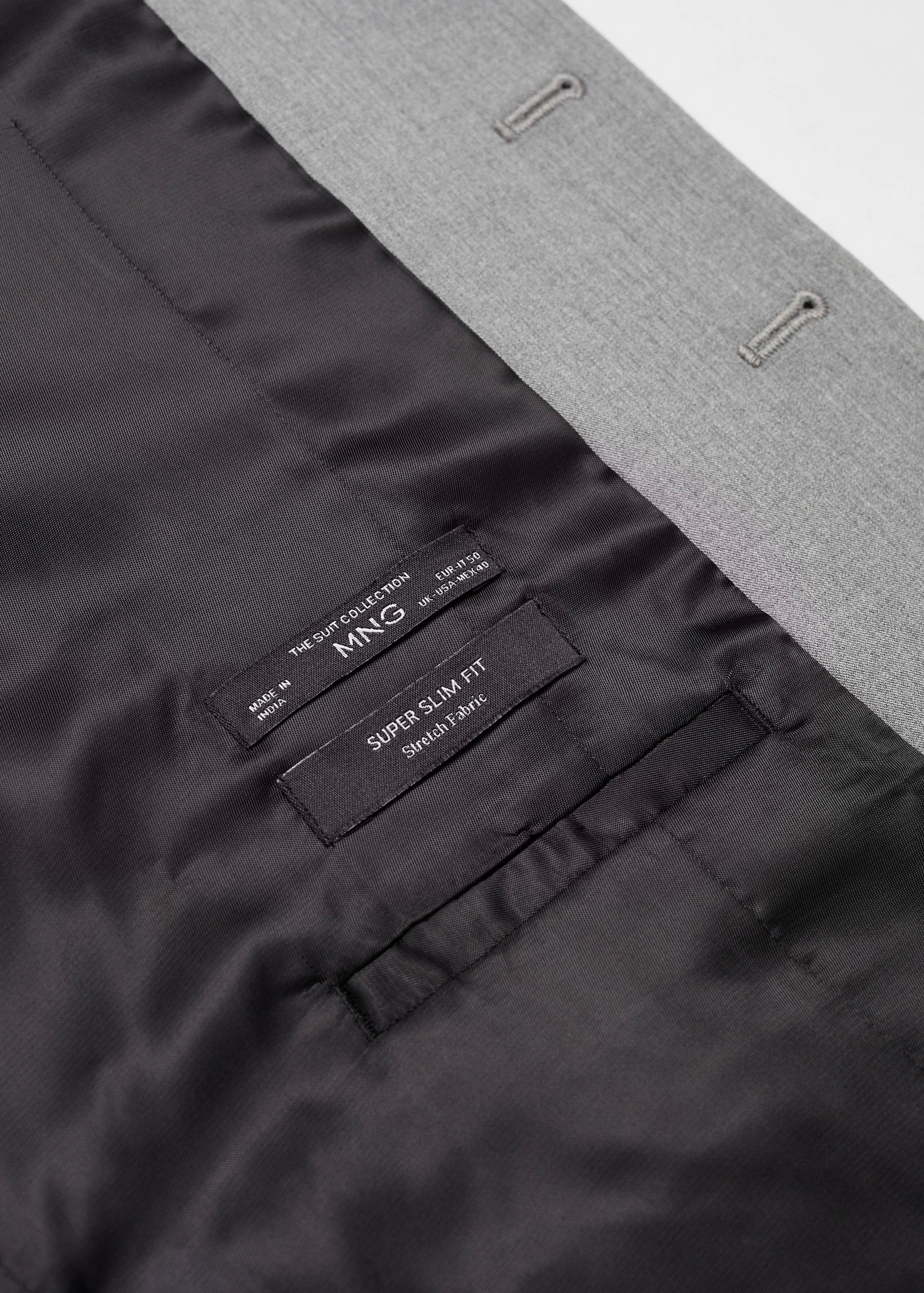 Super slim-fit stretch-fabric suit waistcoat - Details of the article 8