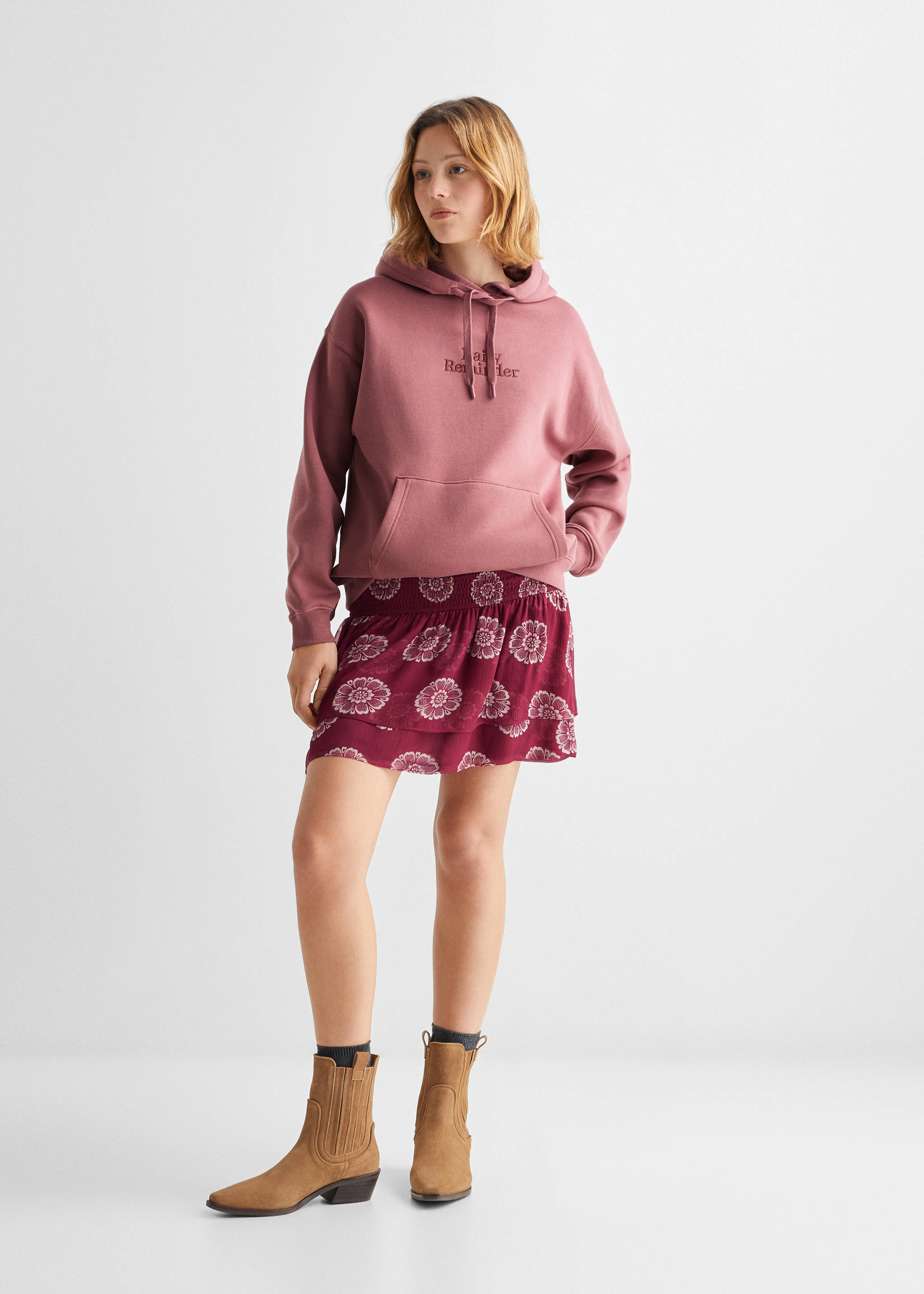 Cotton-blend message sweatshirt - General plane