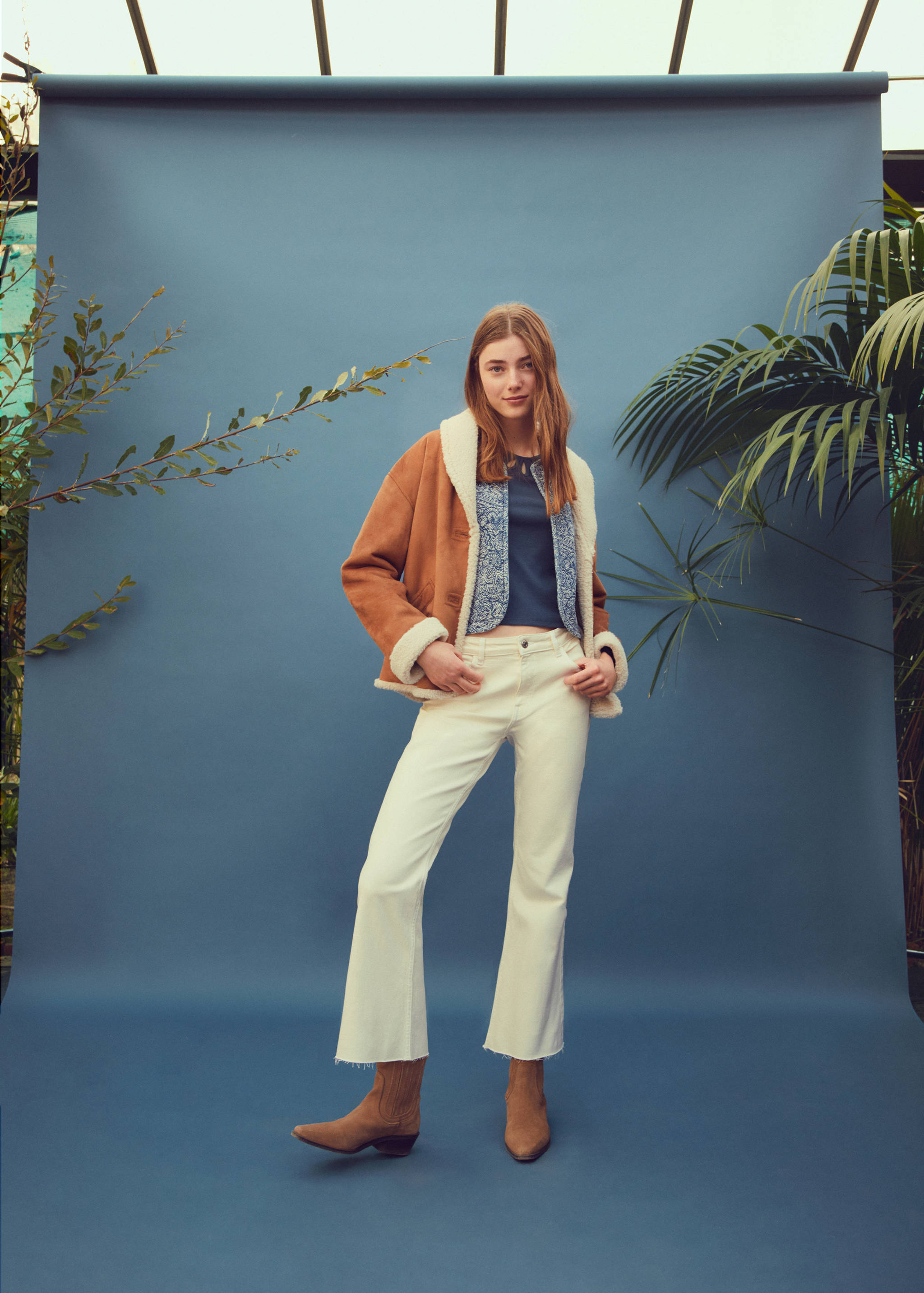 جينز متسع الأطراف وقصير - تفاصيل المنتج 5