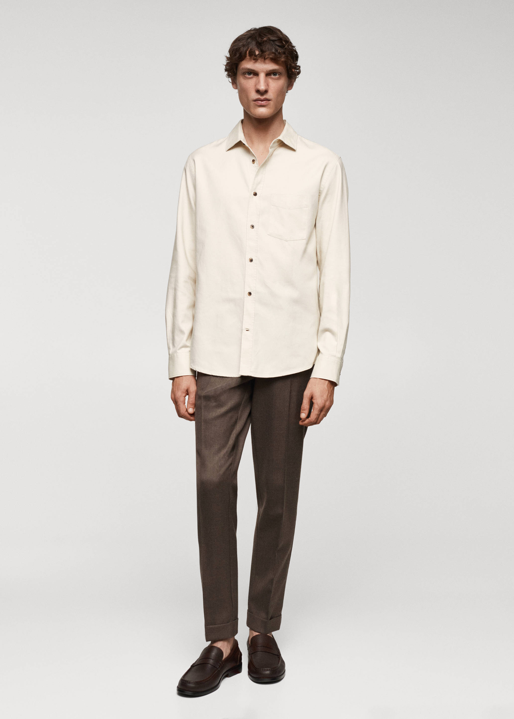 Brushed cotton twill shirt - General plane