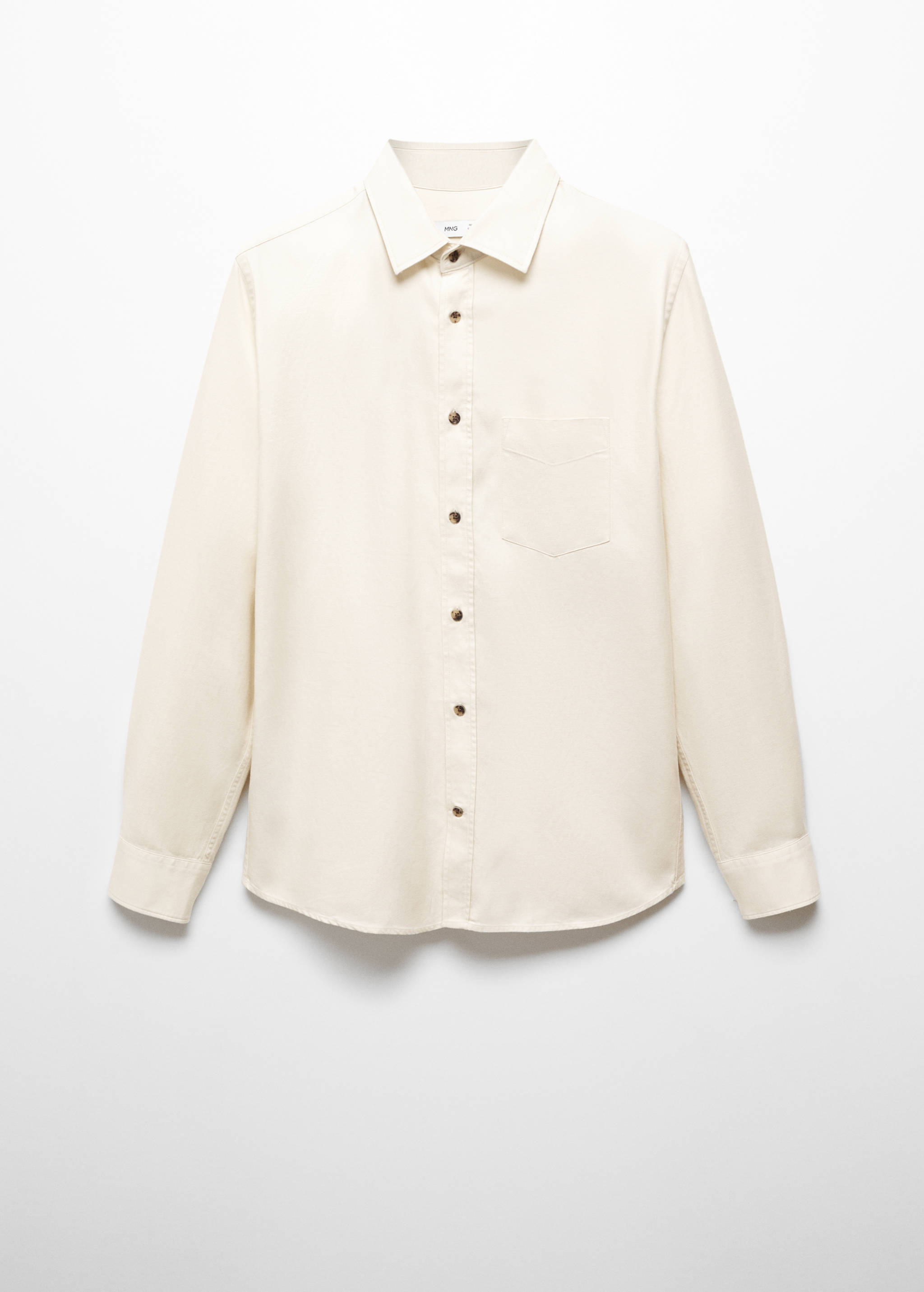 Brushed cotton twill shirt - Article without model