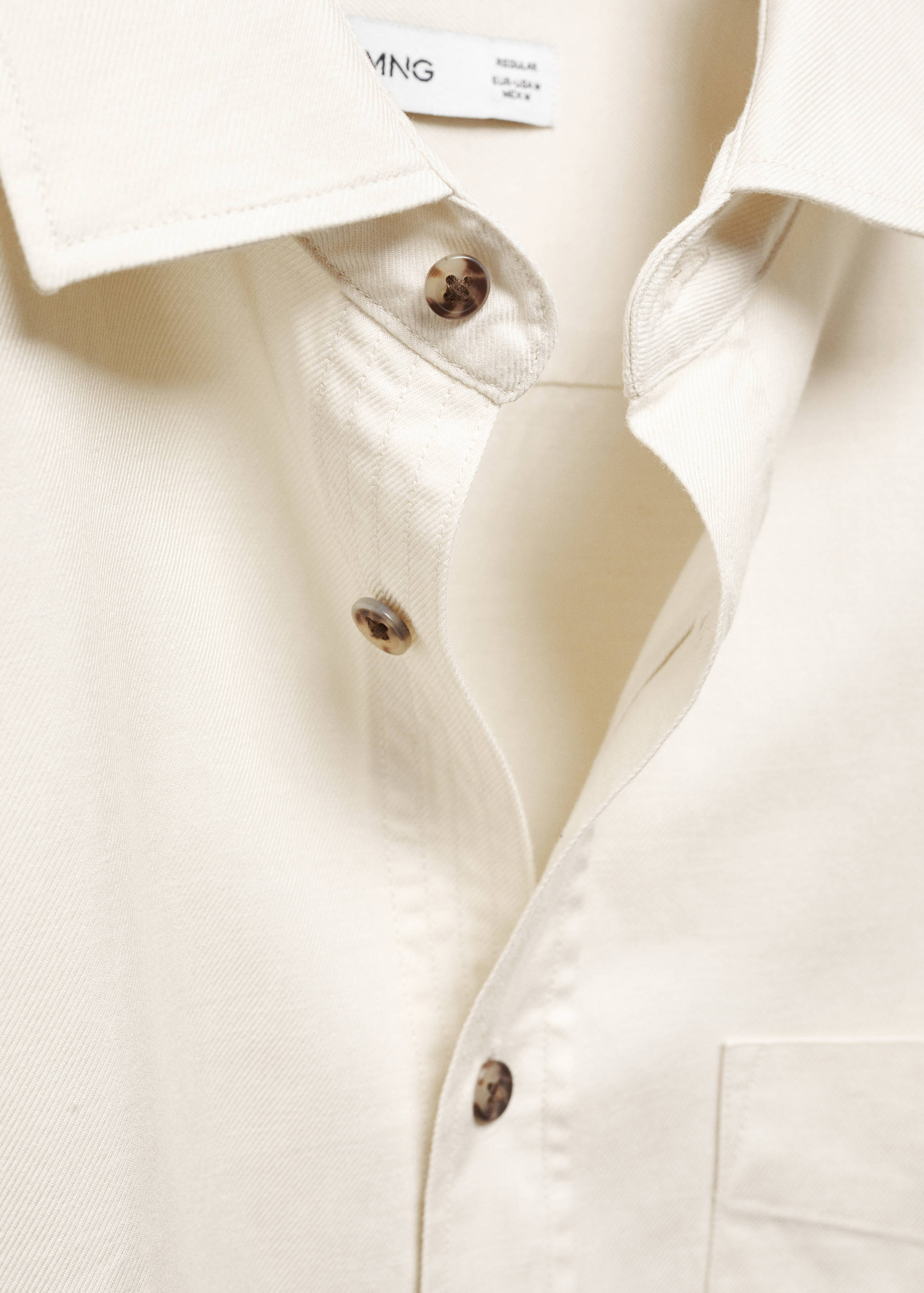 Brushed cotton twill shirt - Details of the article 8