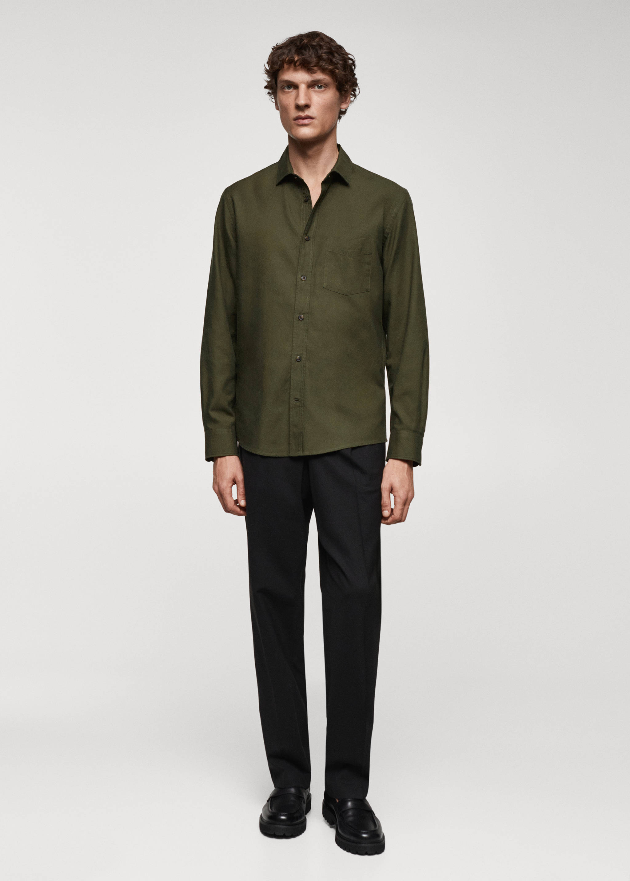 Brushed cotton twill shirt - General plane