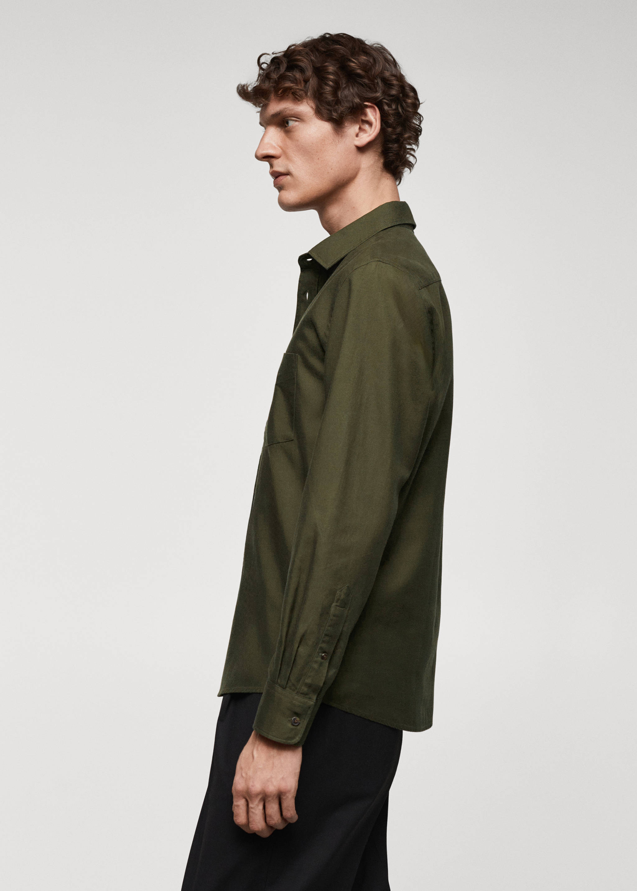 Brushed cotton twill shirt - Details of the article 2