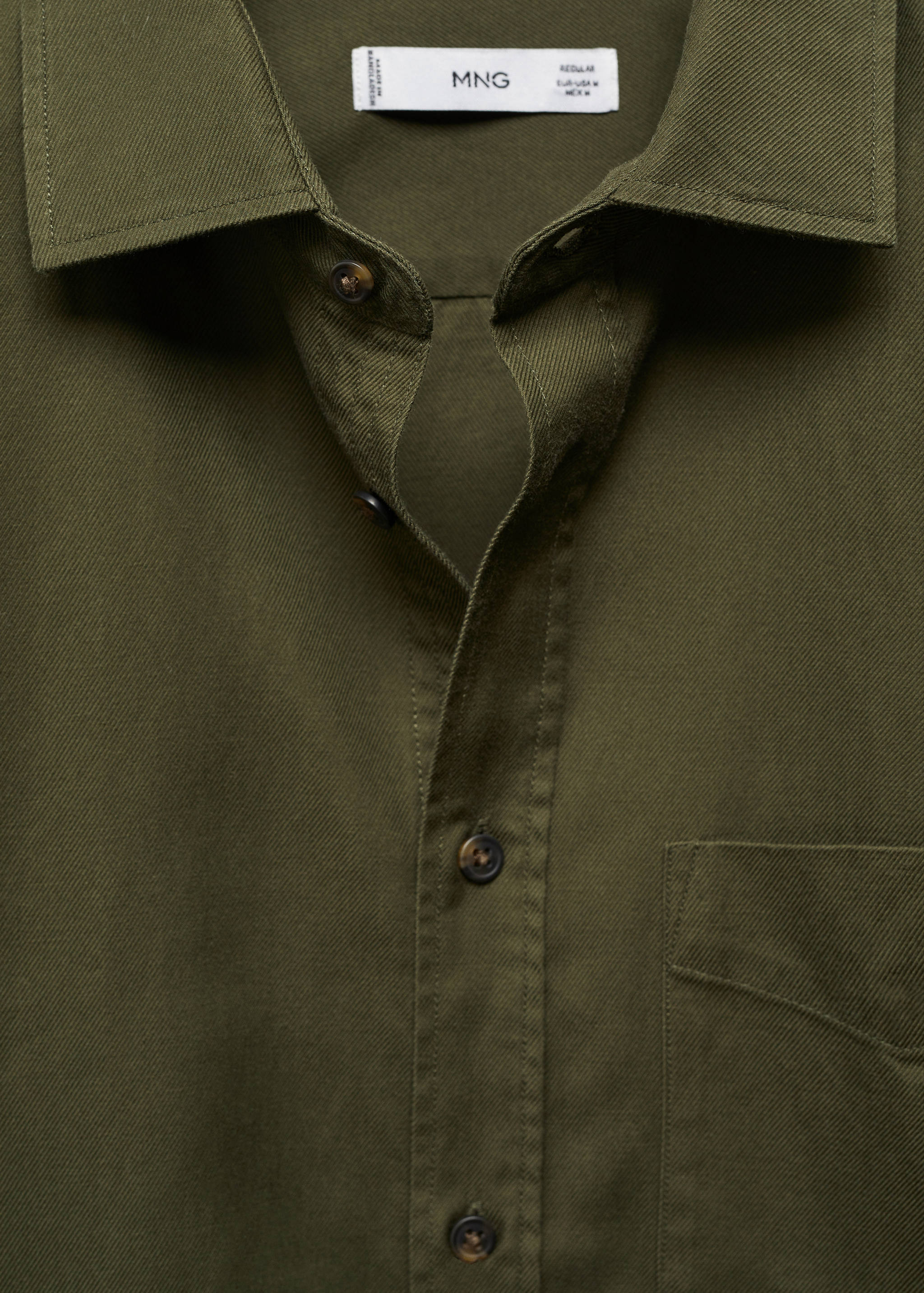 Brushed cotton twill shirt - Details of the article 8