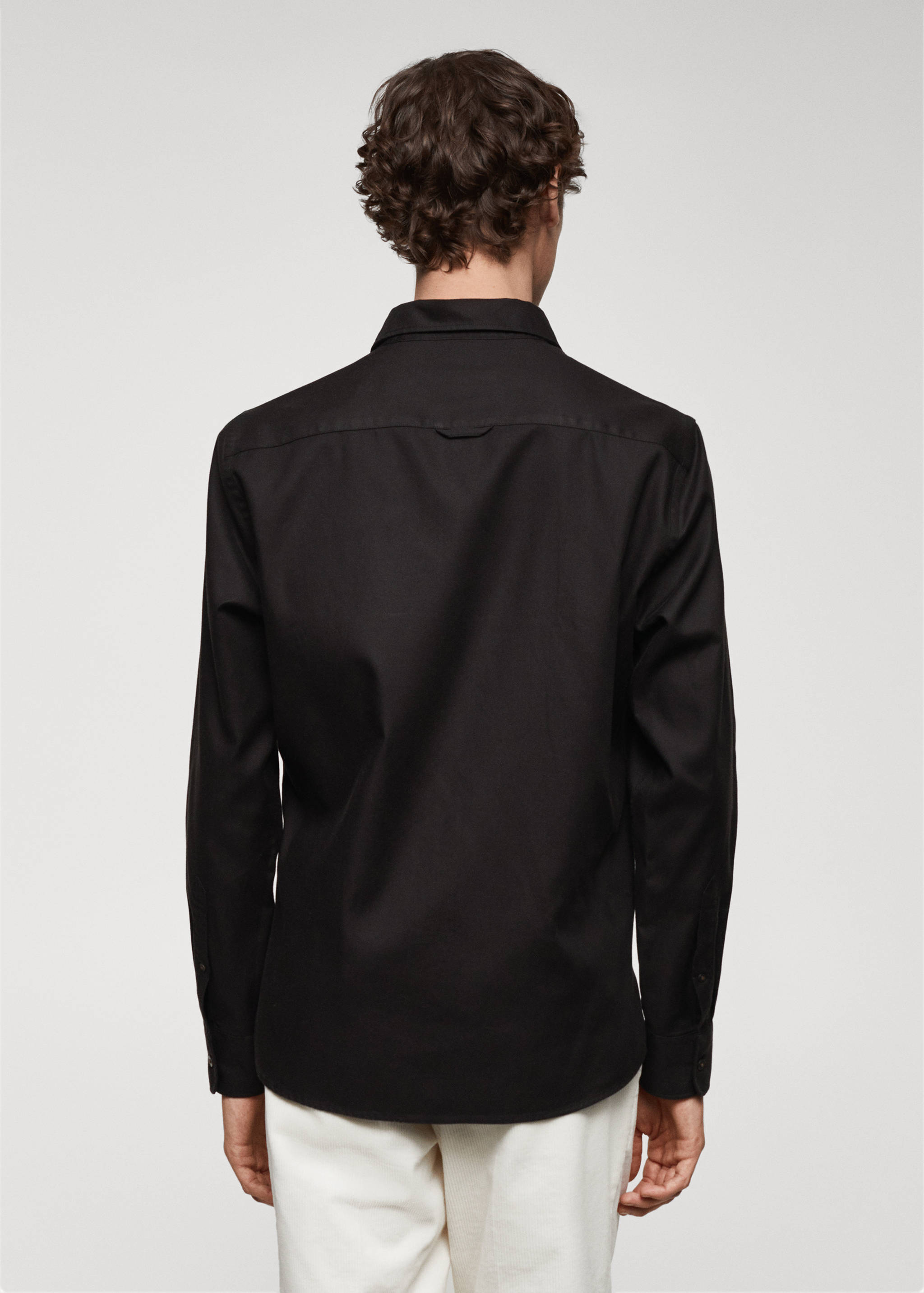 Brushed cotton twill shirt - Reverse of the article