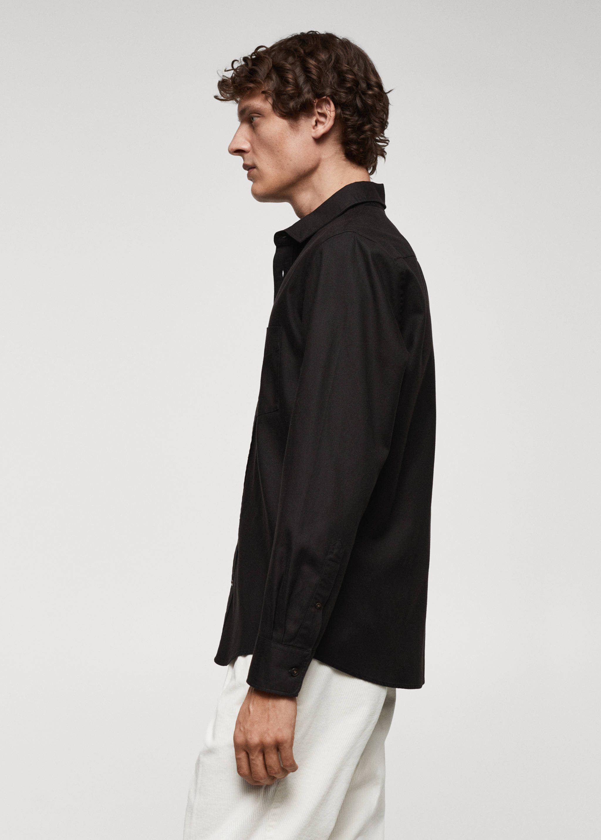 Brushed cotton twill shirt - Details of the article 2