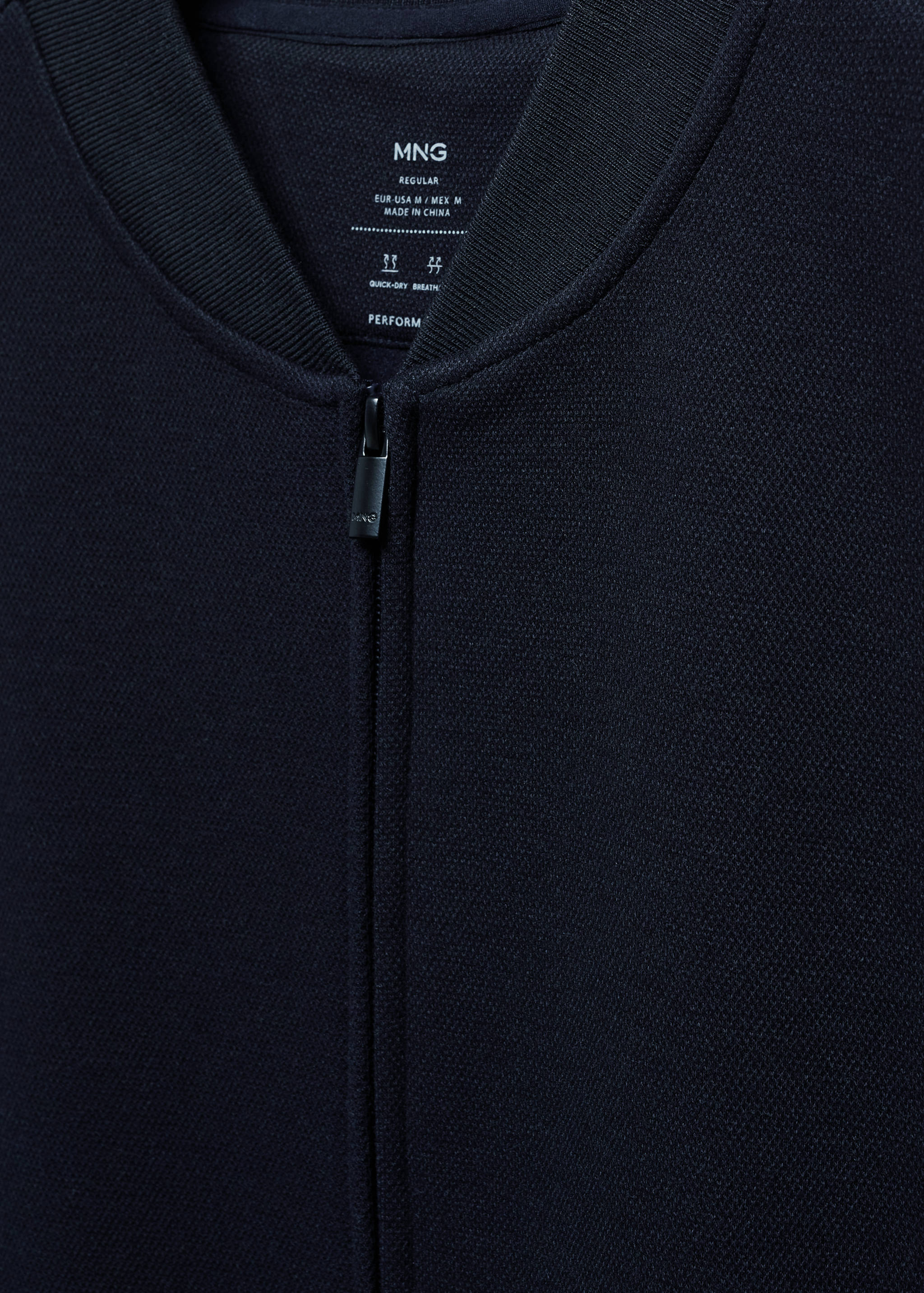 Breathable structured bomber jacket - Details of the article 8