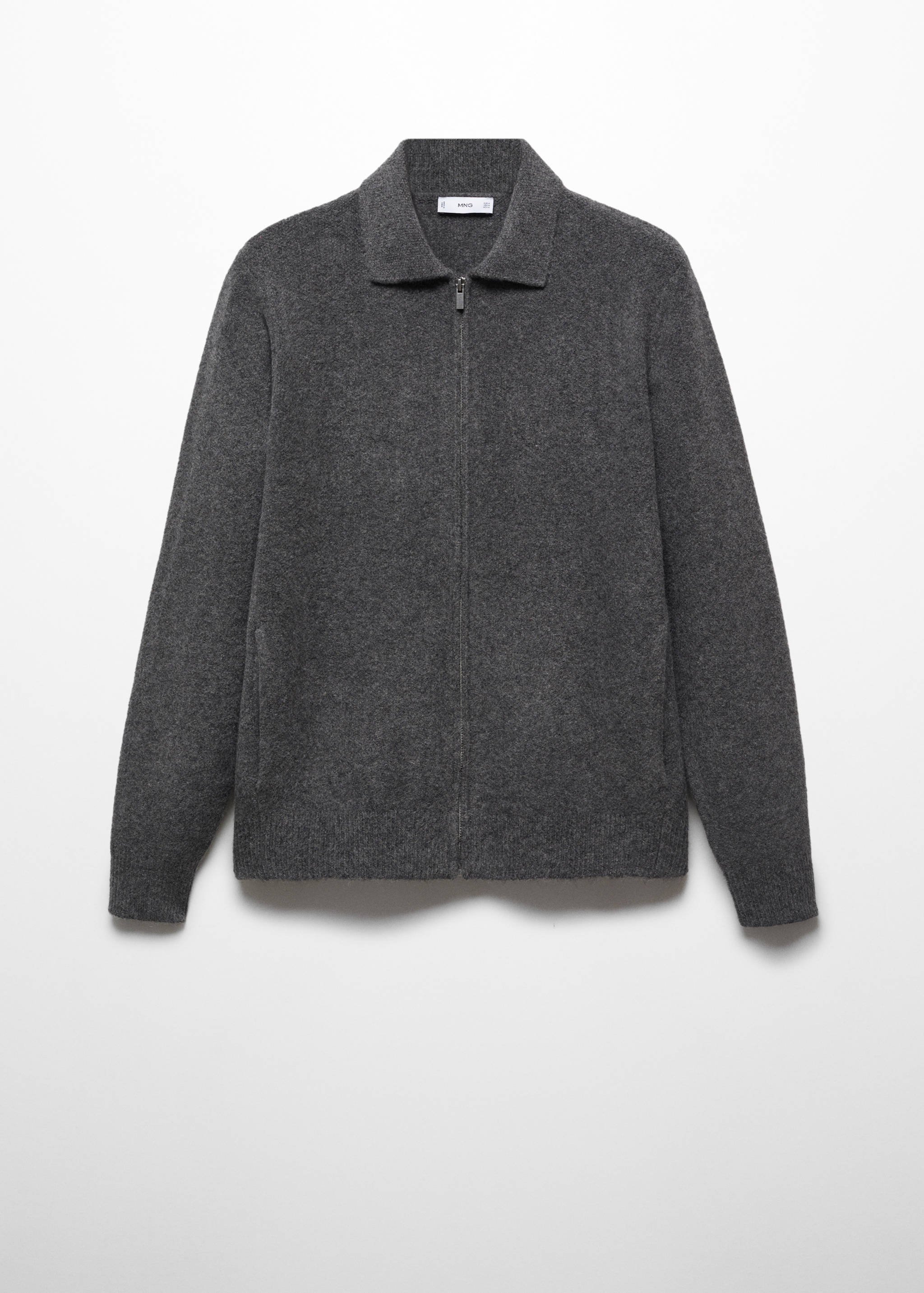 Bouclé cardigan with zip - Article without model