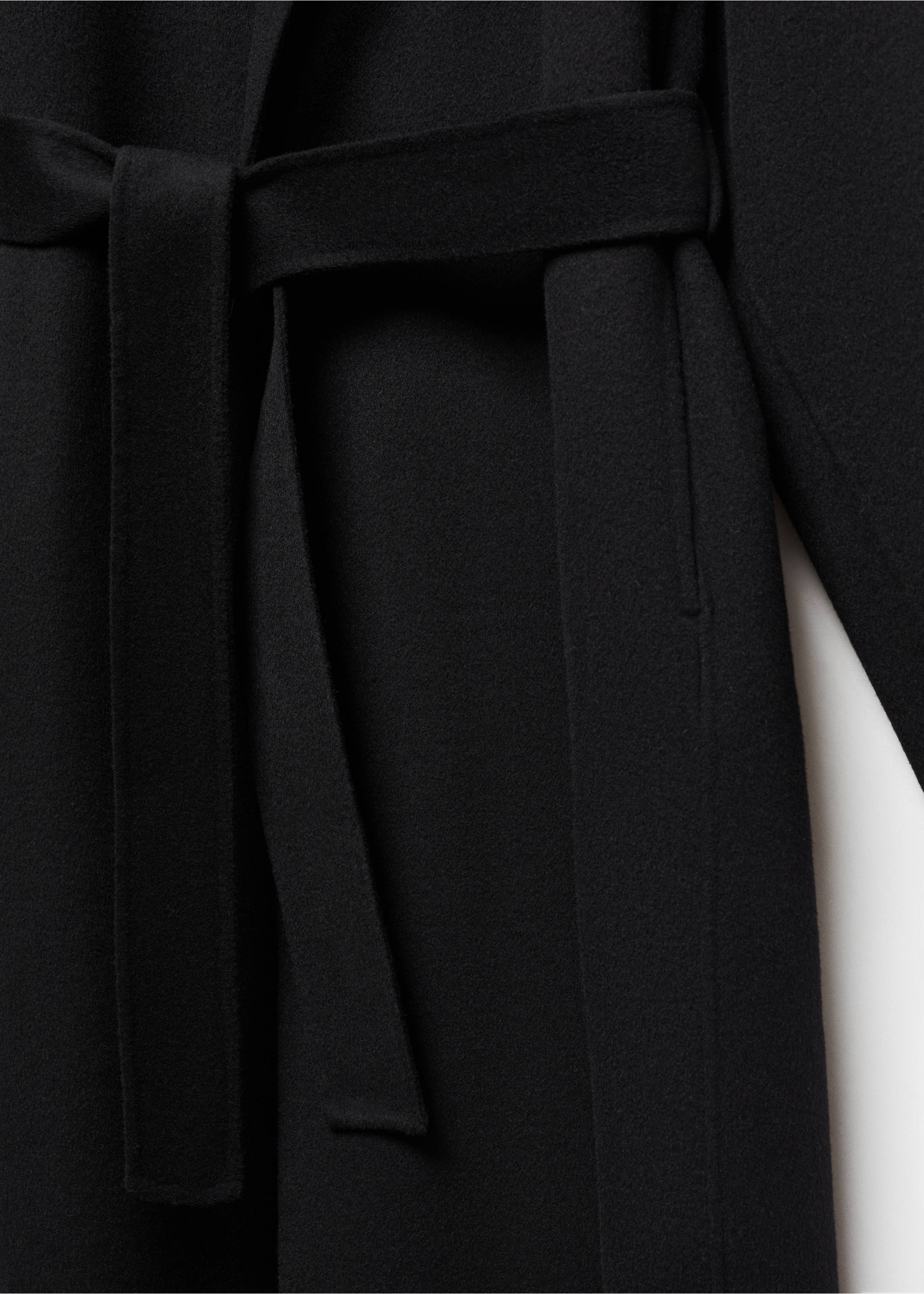 Abrigo handmade cinturón - Detalle del artículo 8, Negro. Ref: 67080643-00.