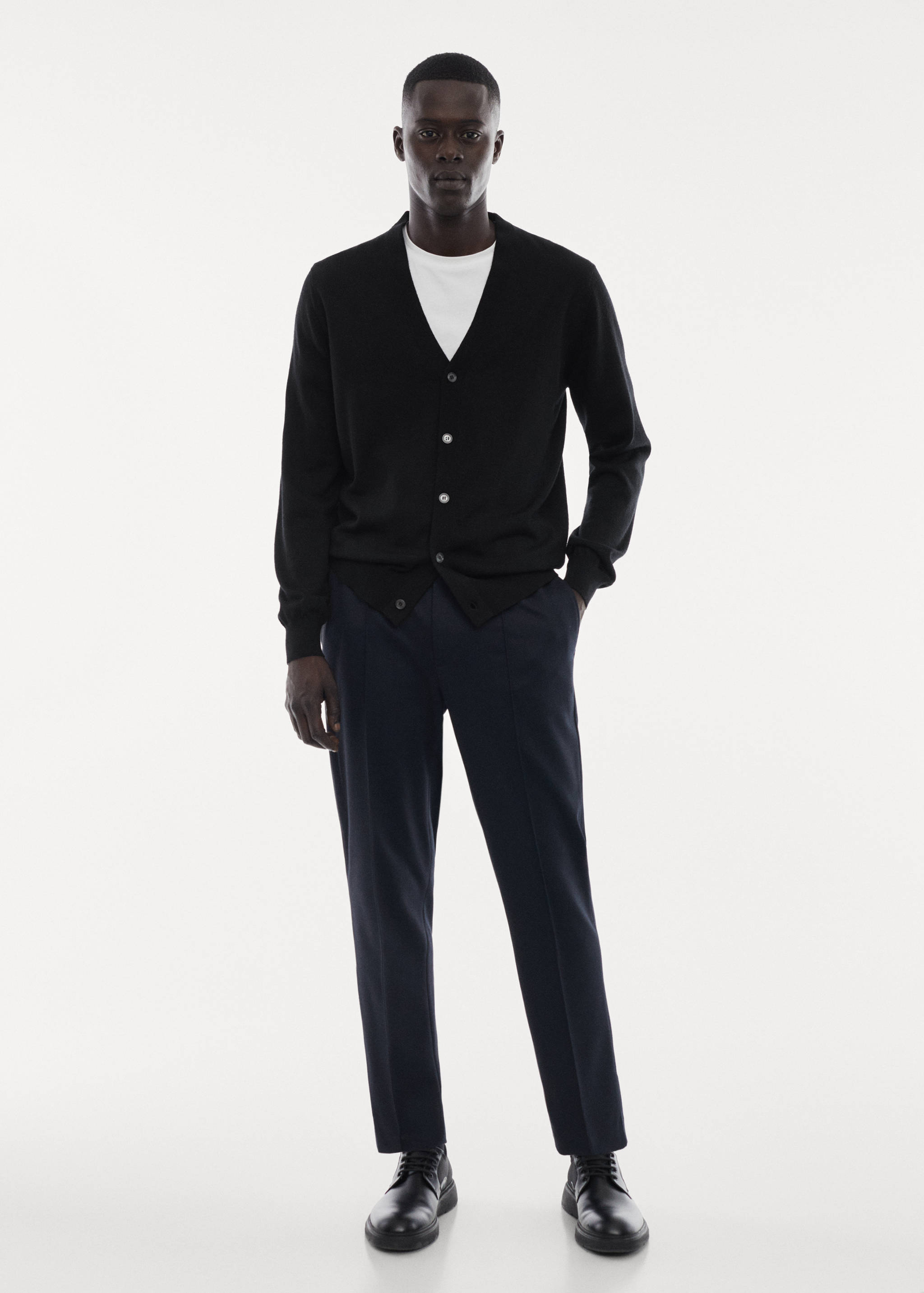 100%美利奴羊毛开衫 - null