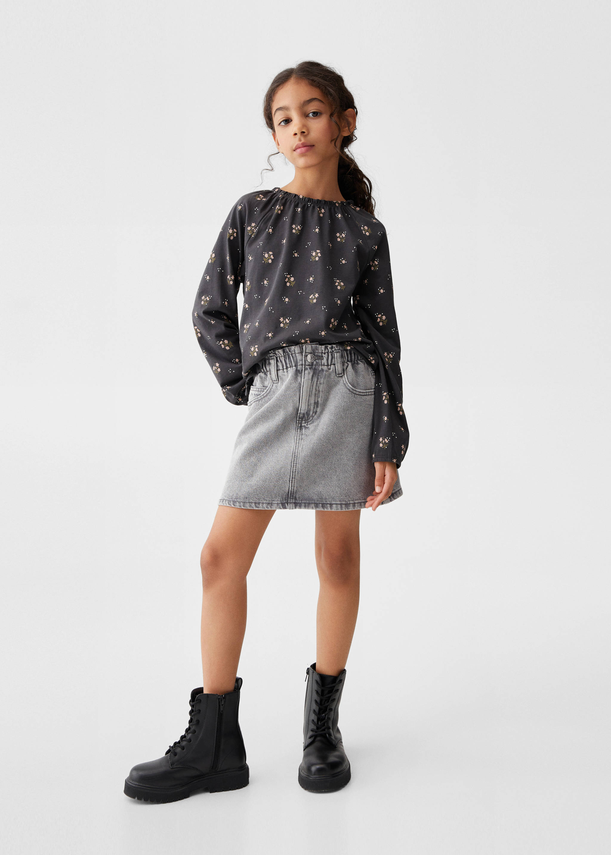 T-shirt de manga comprida estampada - Plano geral