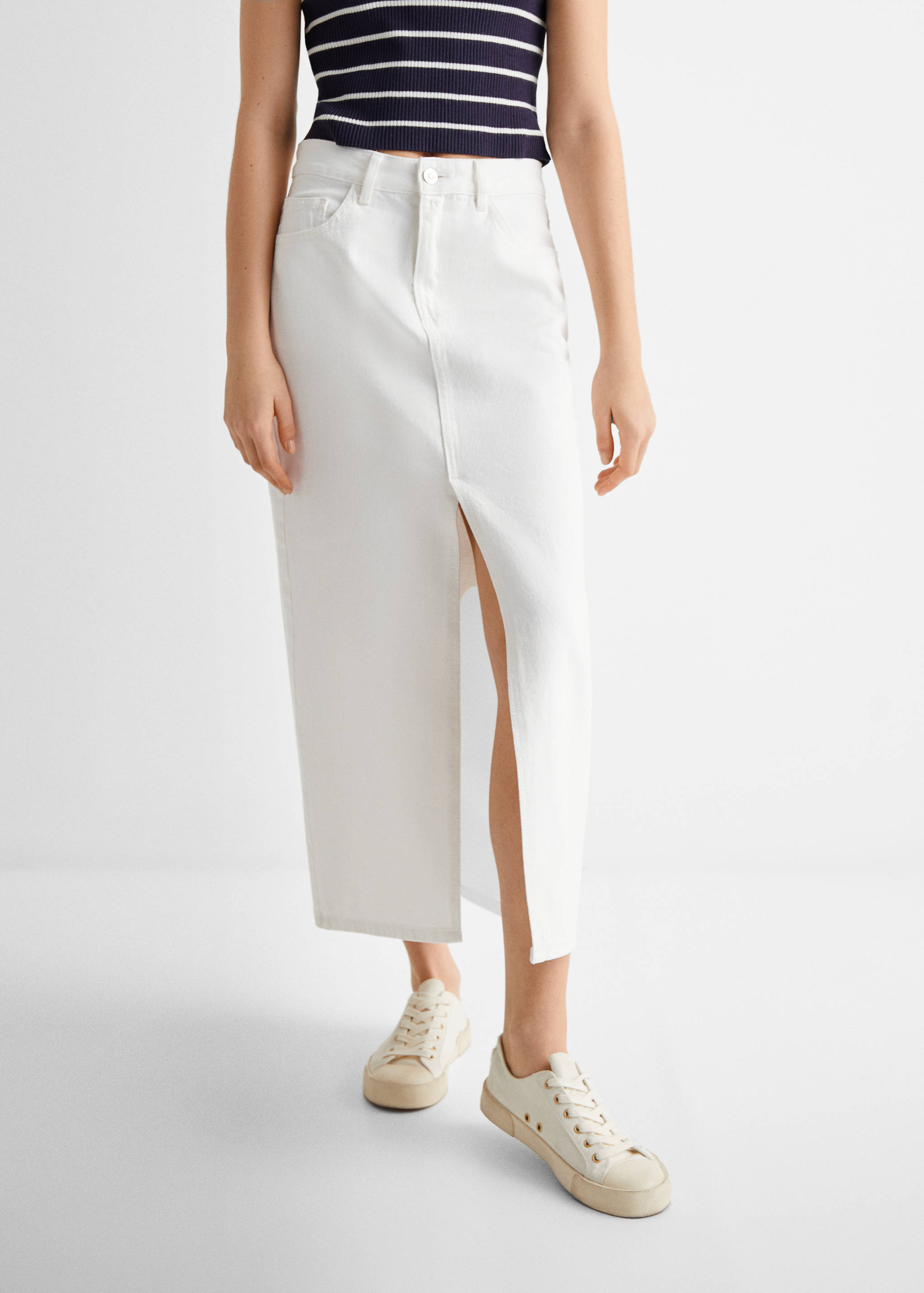 Slit denim skirt - Details of the article 6