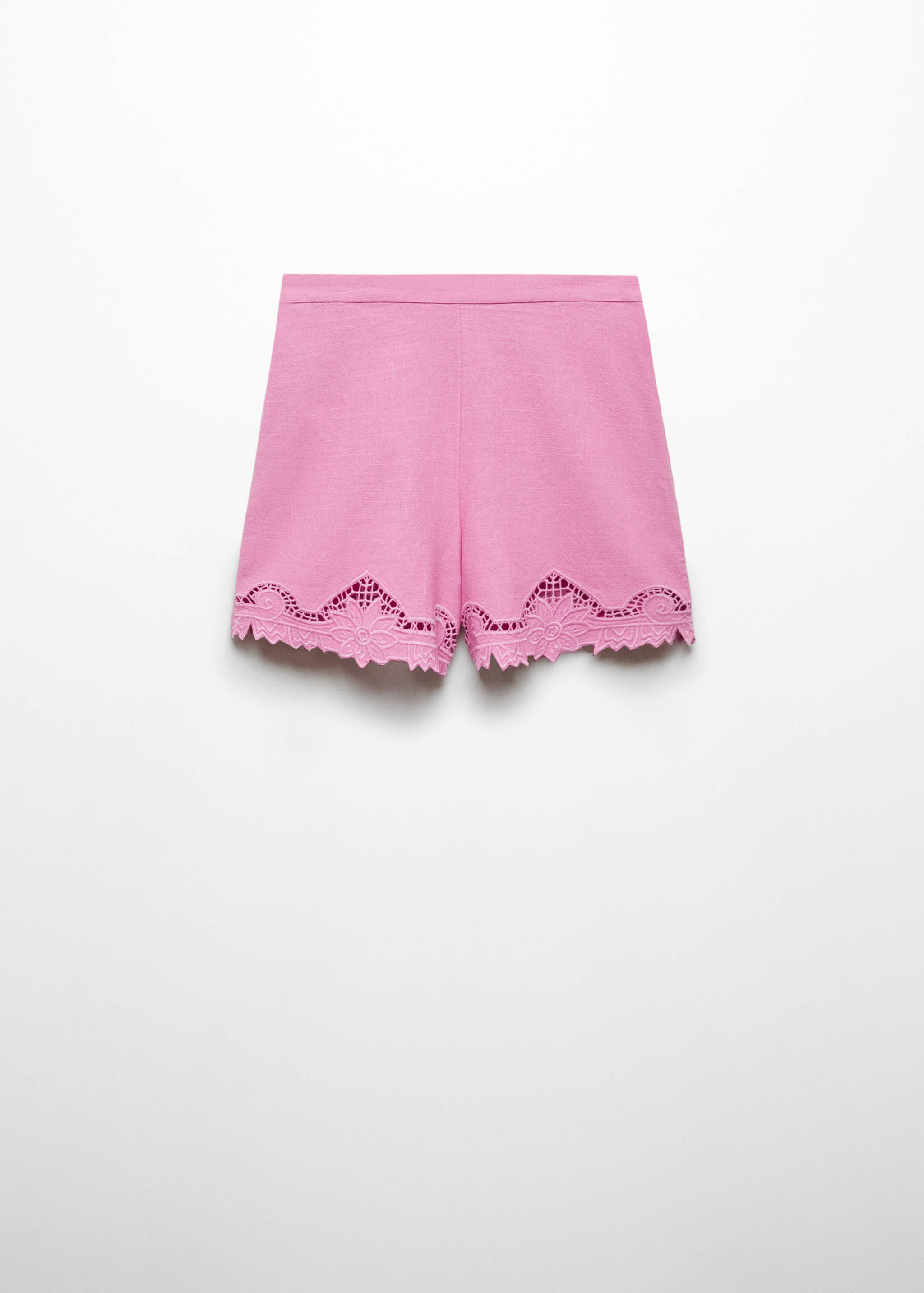 Embroidered cotton shorts - Article without model