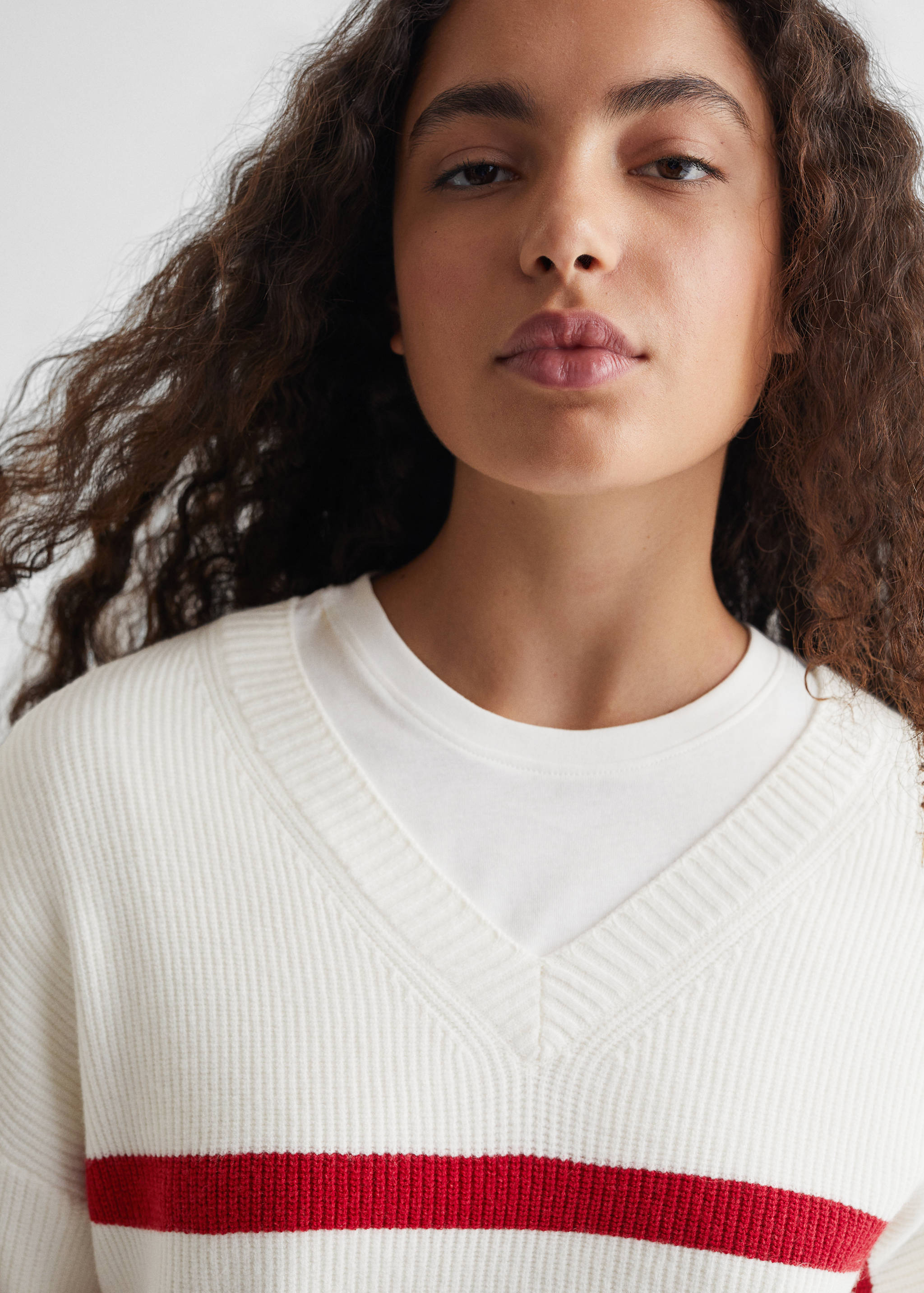 Трикотажный джемпер в полоску - Деталь изделия 1