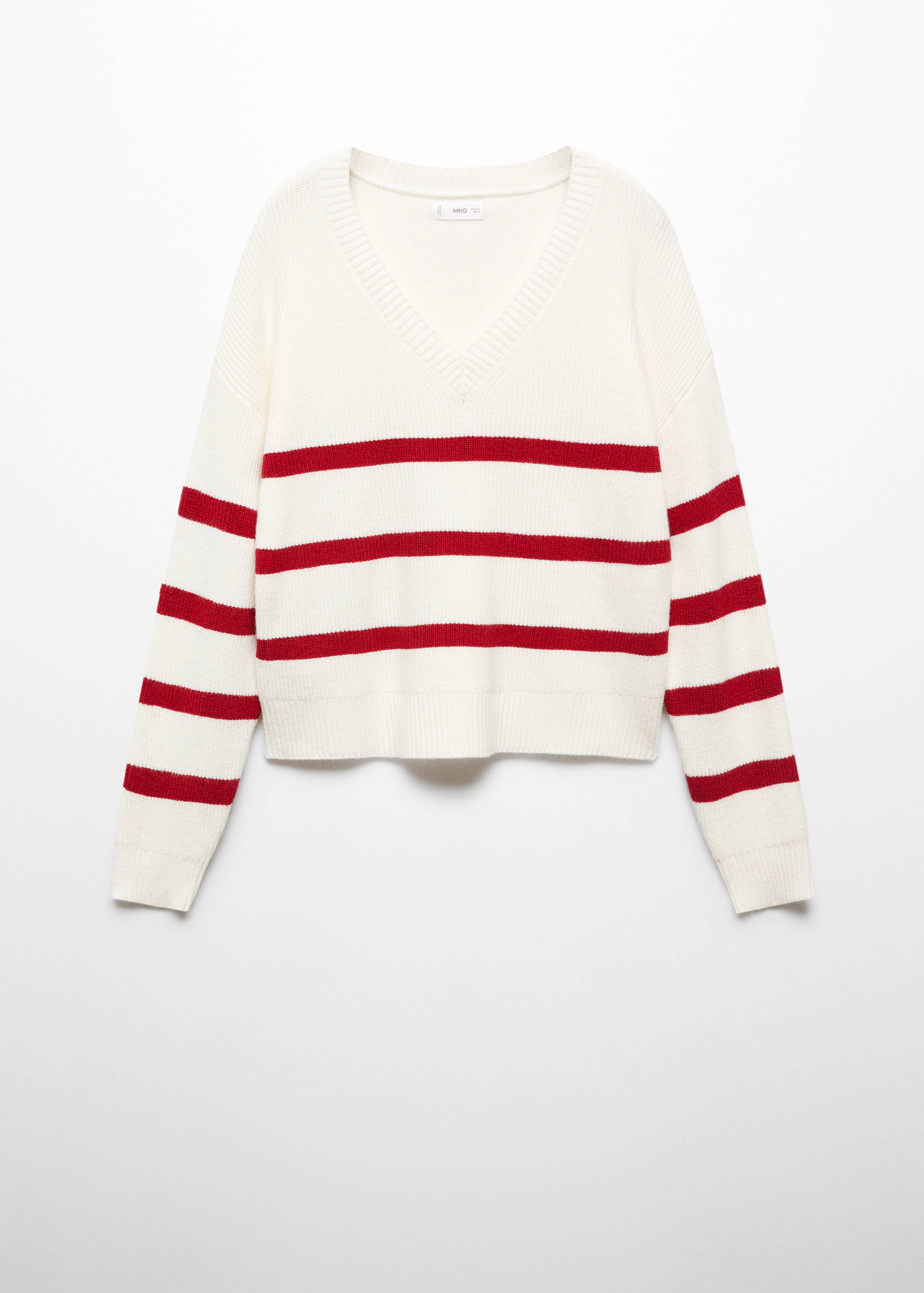 Трикотажный джемпер в полоску - Изделие без модели