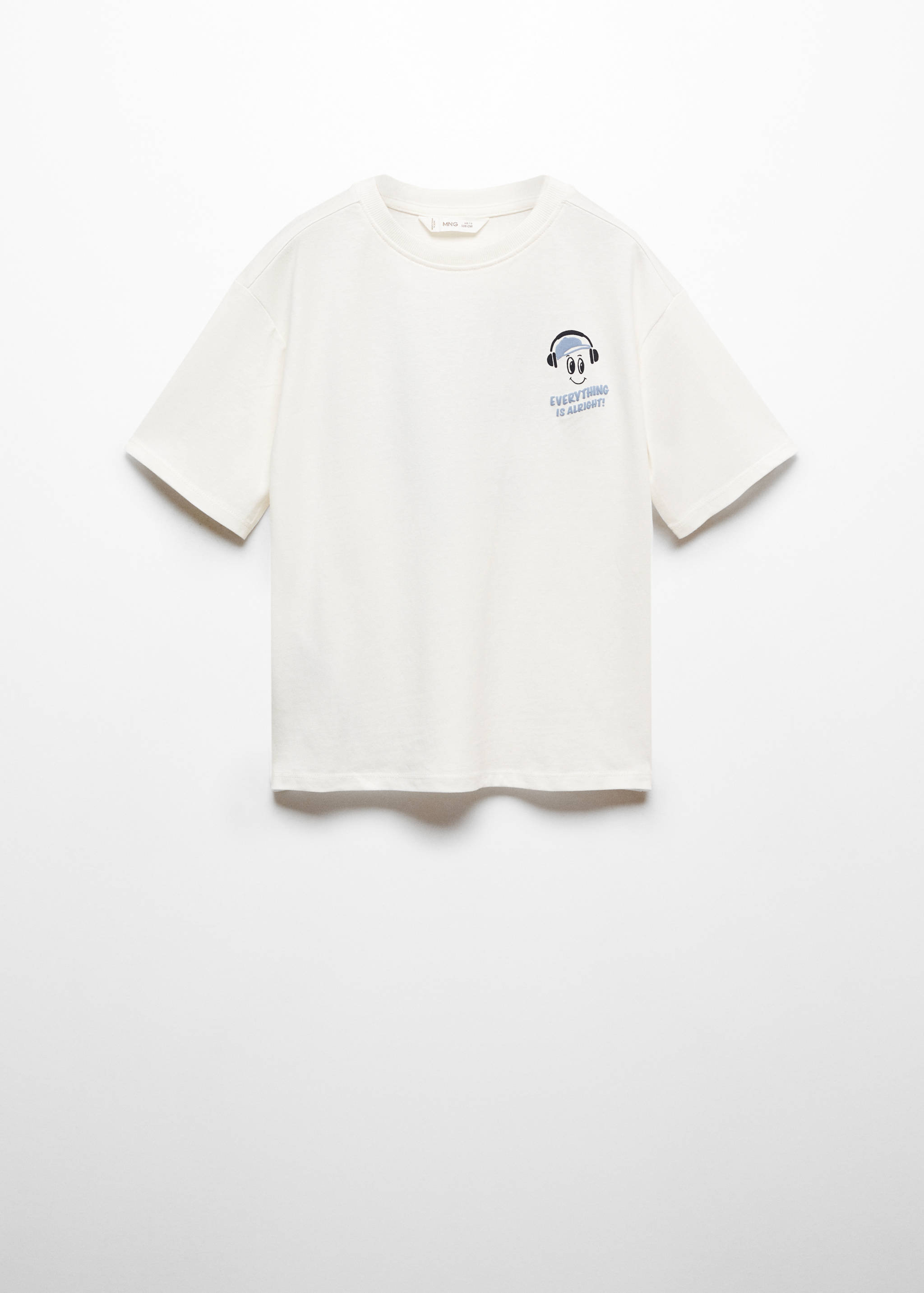 Хлопковая футболка с надписью - Изделие без модели