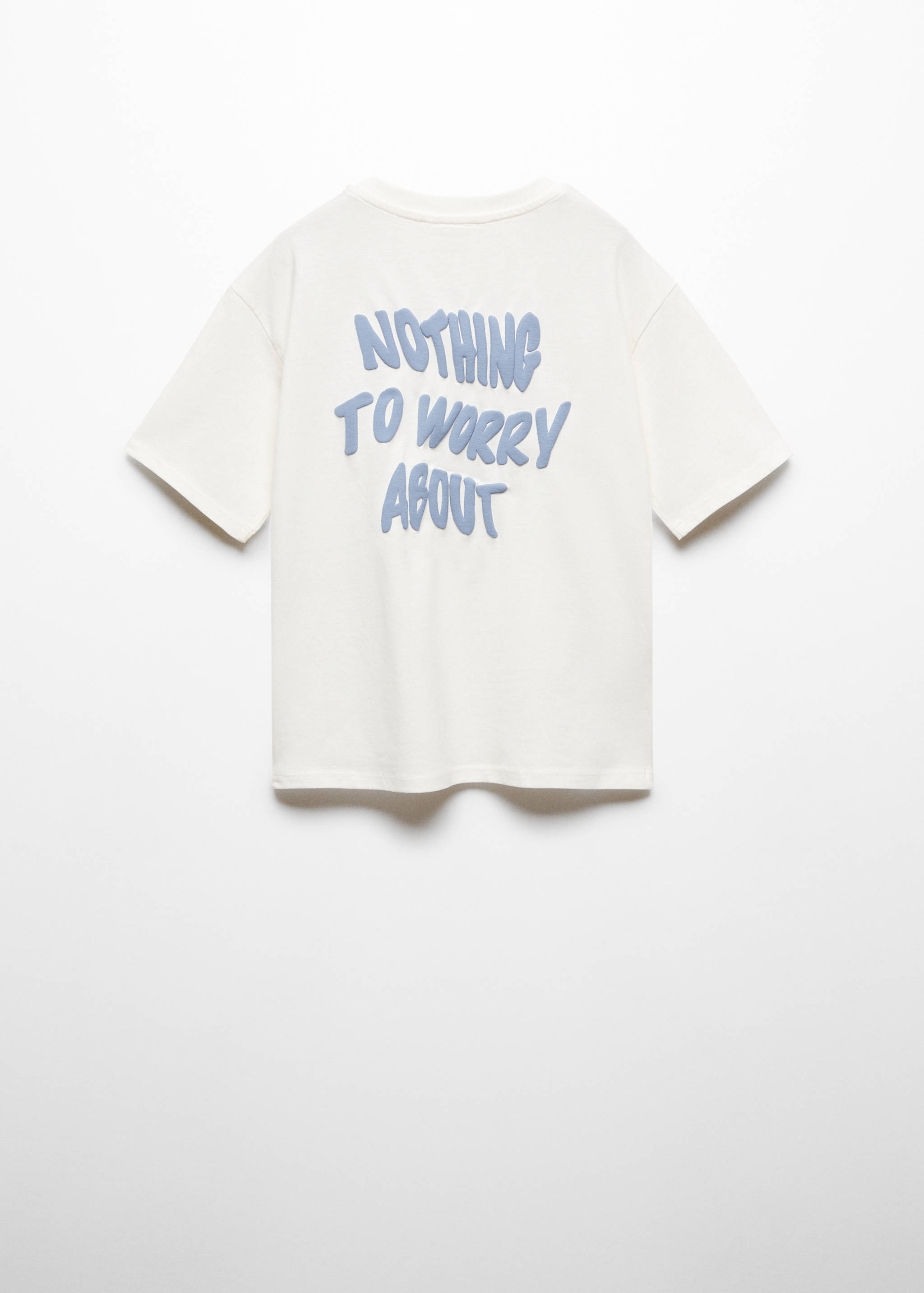 Хлопковая футболка с надписью - Обратная сторона изделия