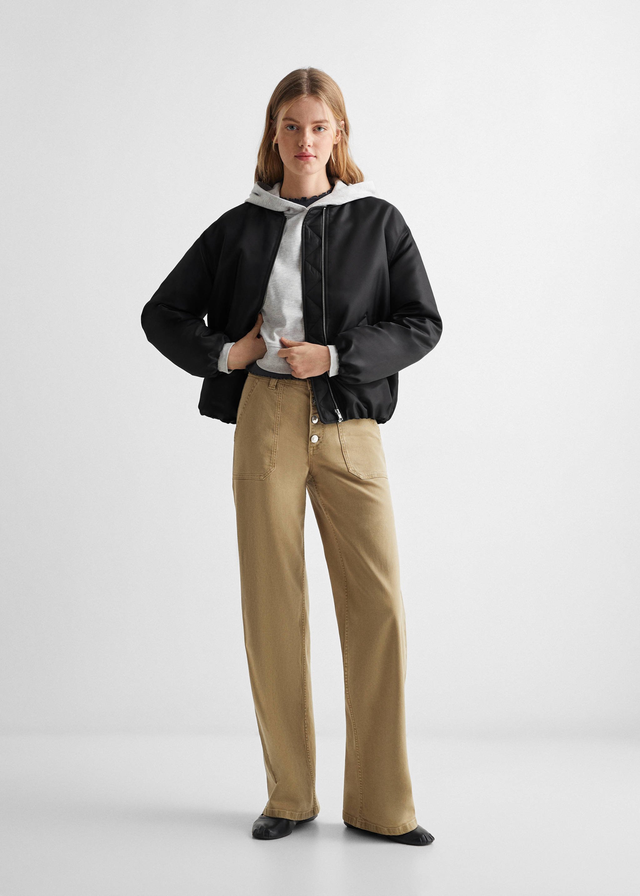 Veste bomber fermeture Éclair - Plan général