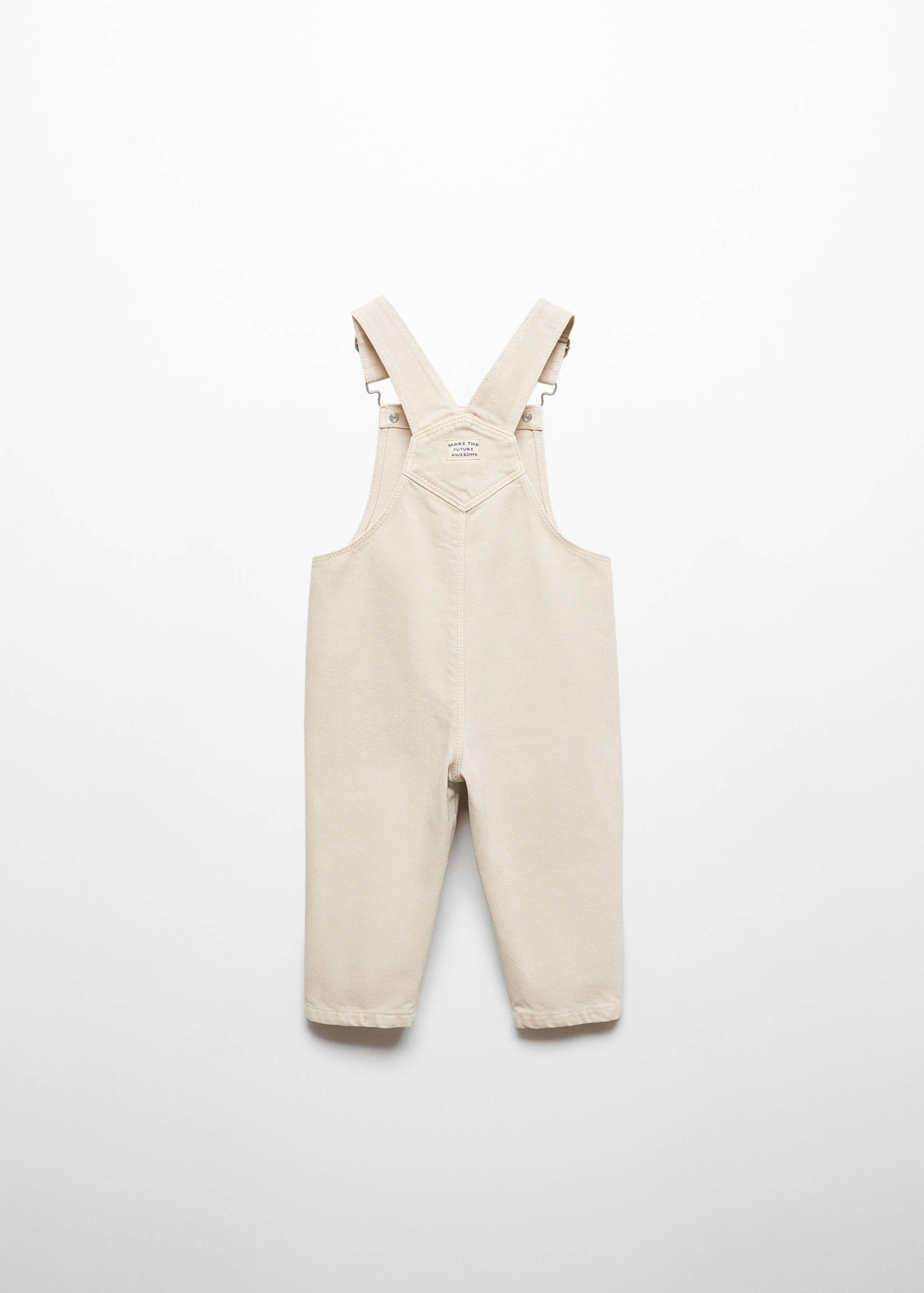 Long denim dungarees - Reverse of the article