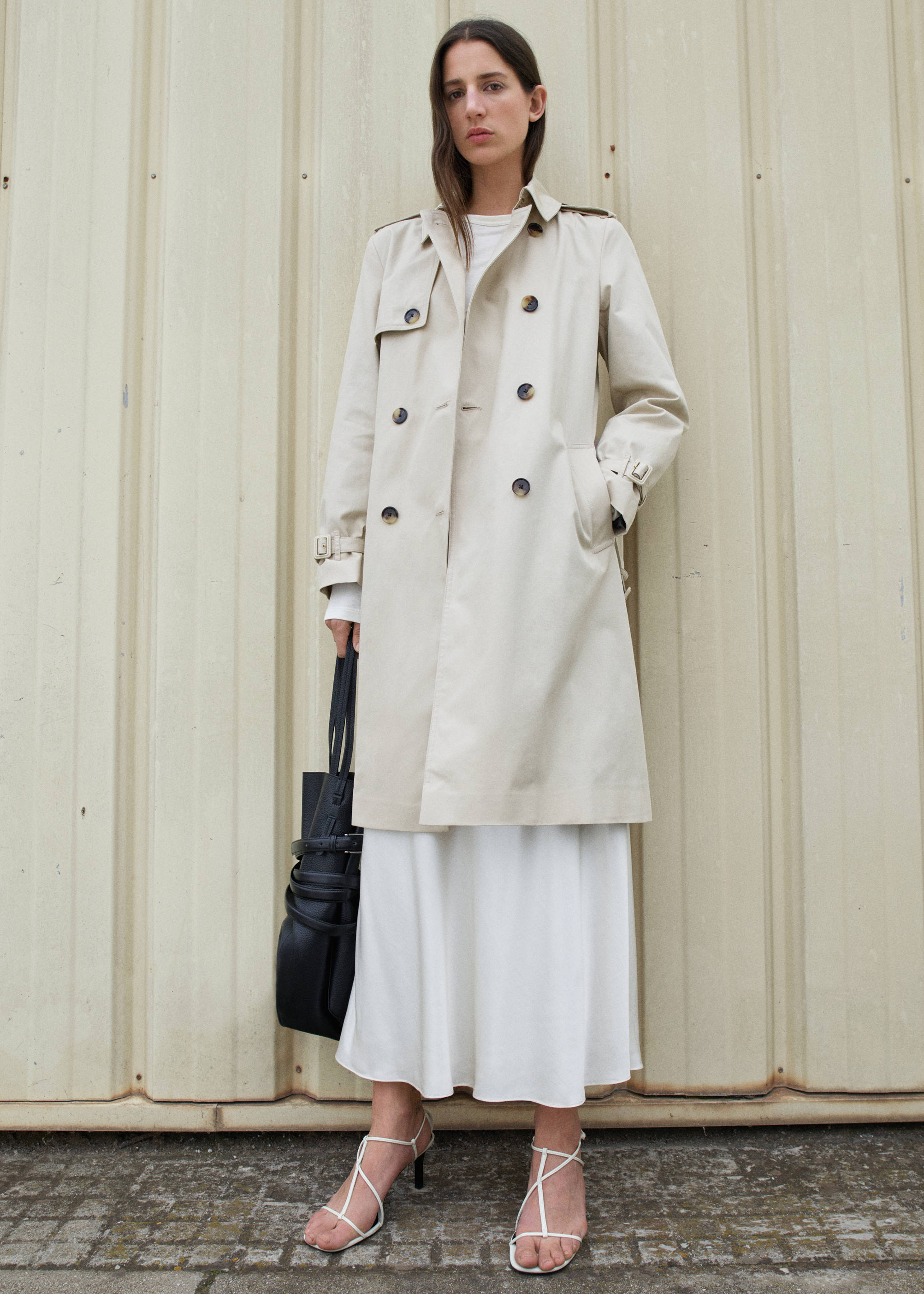 Trench classique ceinture - Détail de l'article 7, Gris clair/pastel. Ref: 67084018-00.