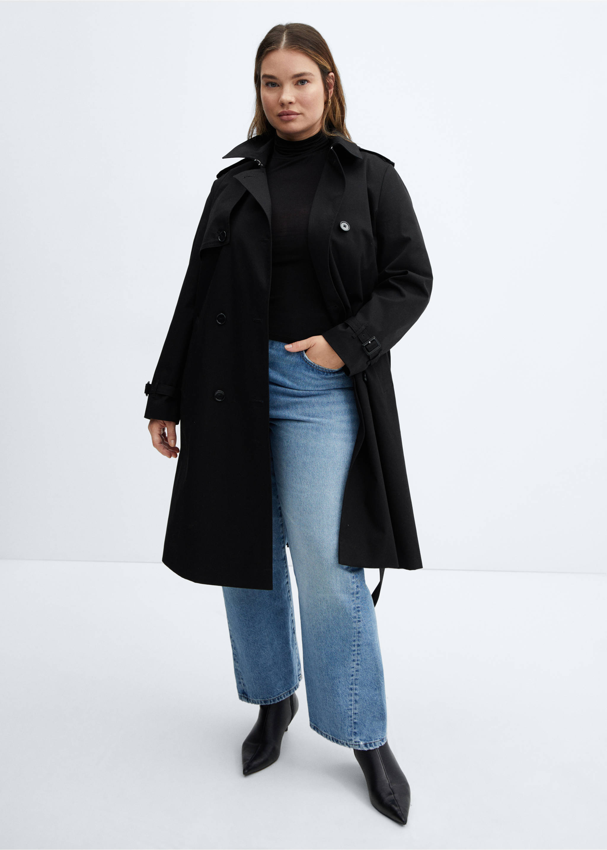 Trench classique ceinture - Détail de l'article 3, Noir. Ref: 67084018-00.