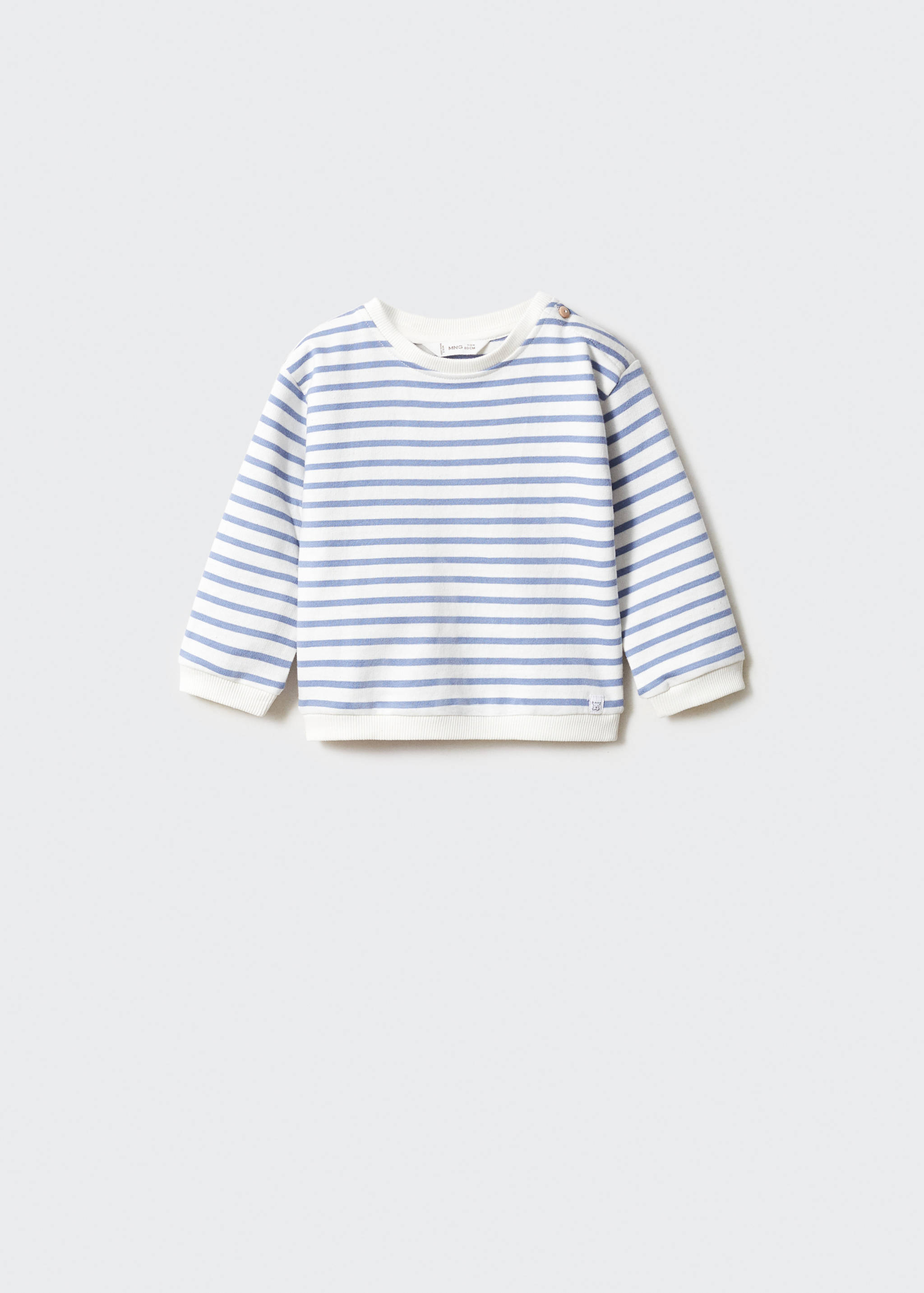 Striped cotton-blend sweatshirt - Article without model
