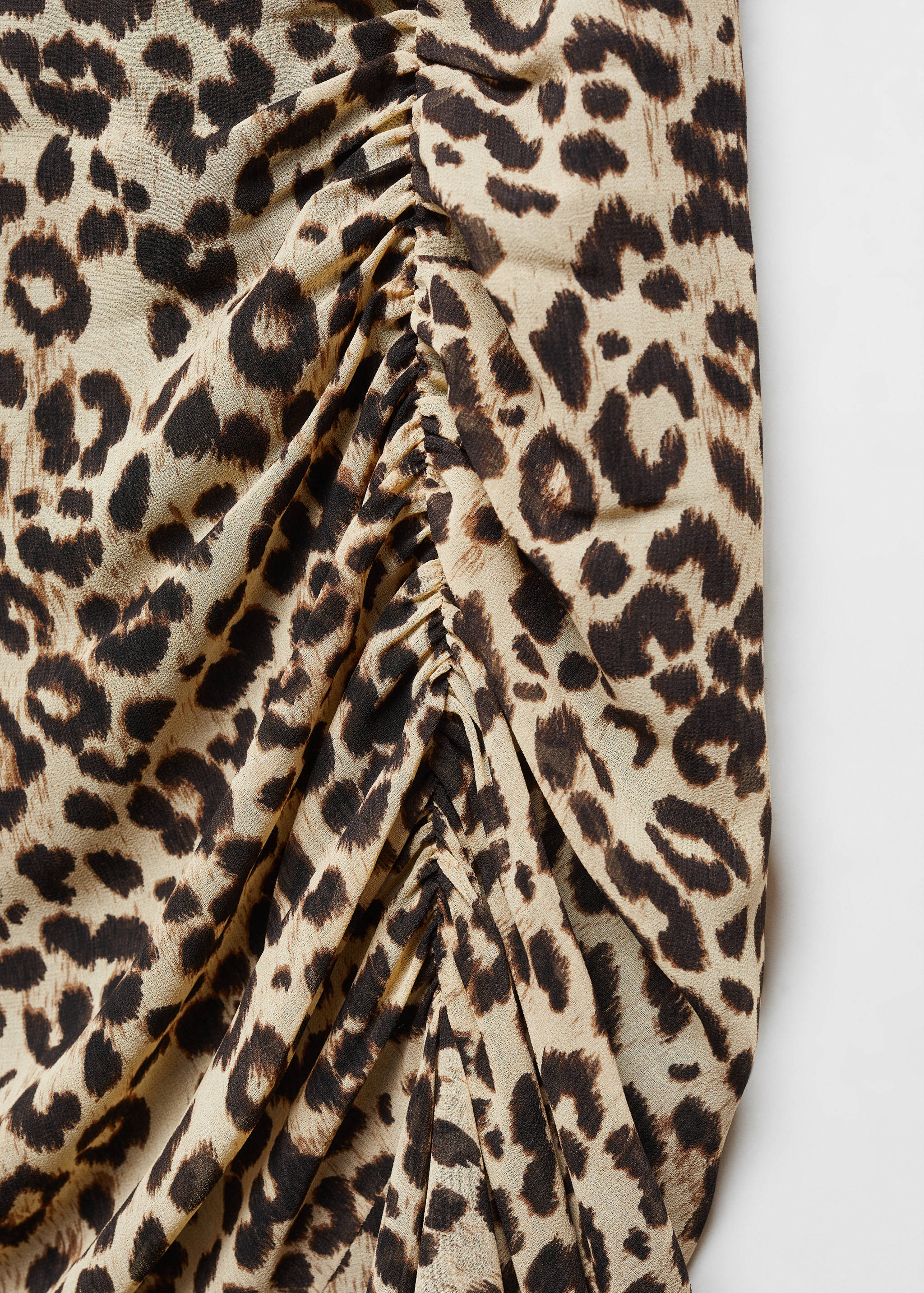 Leopard-print skirt with gathered detail - Details of the article 8