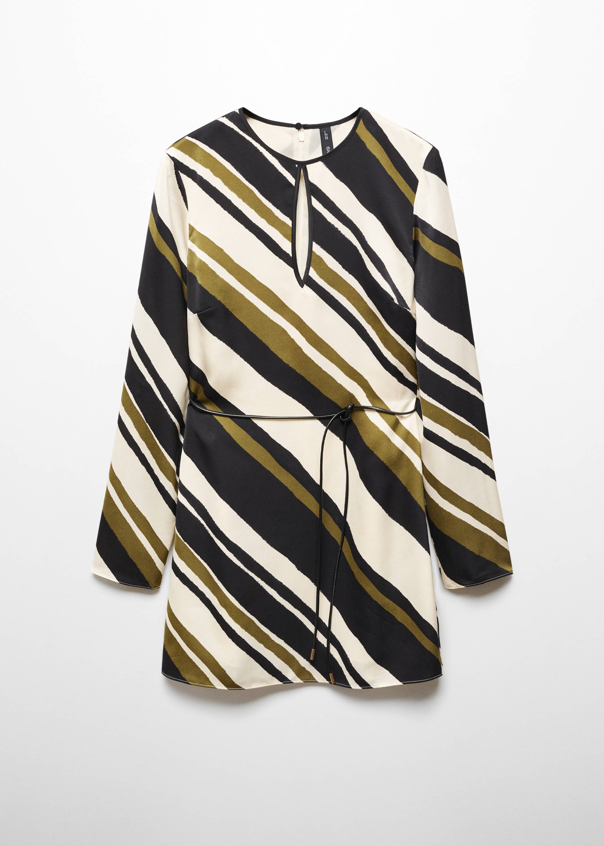 Robe à rayures avec ceinture - Article sans modèle