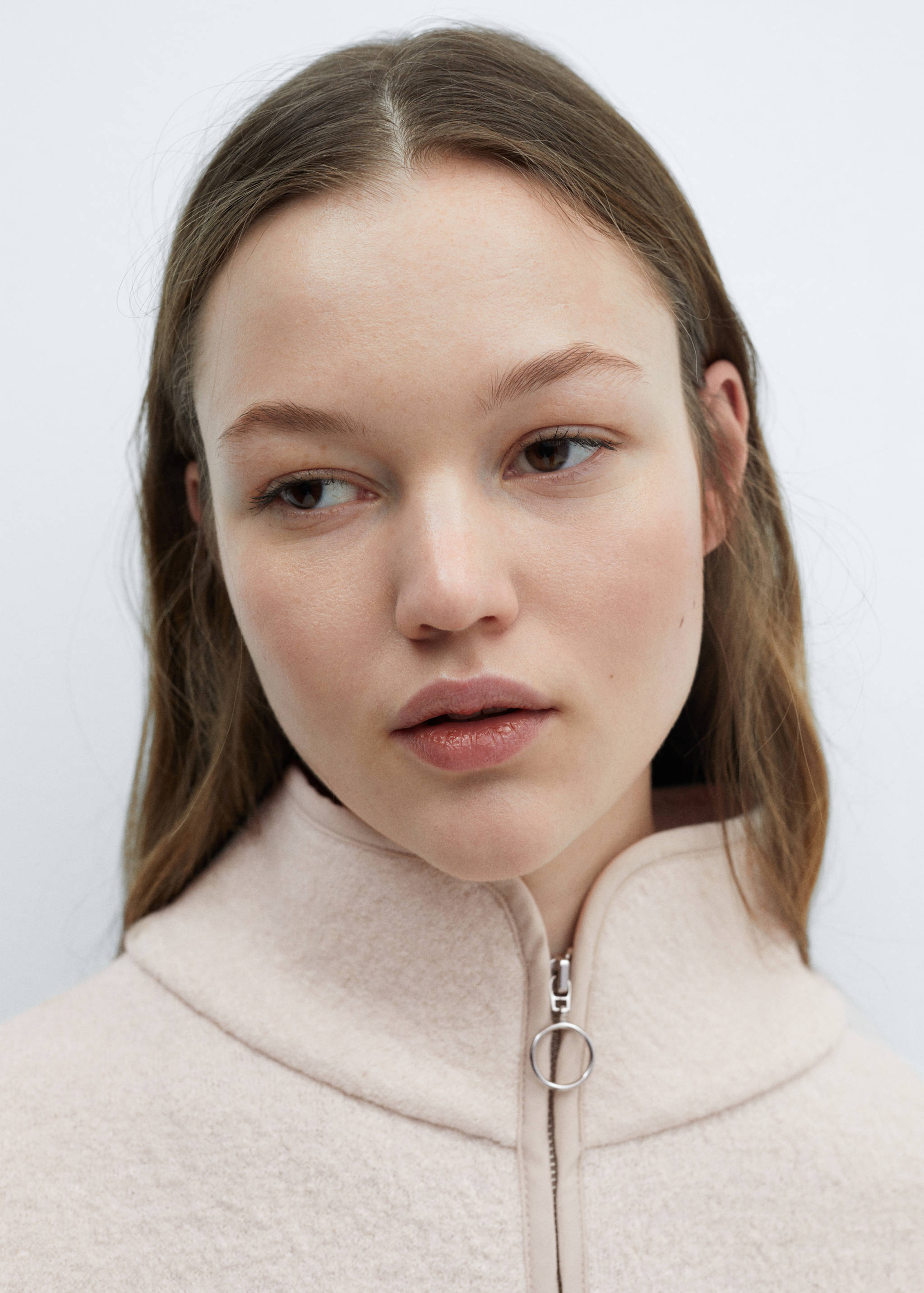 拉链领羊毛卫衣 - null