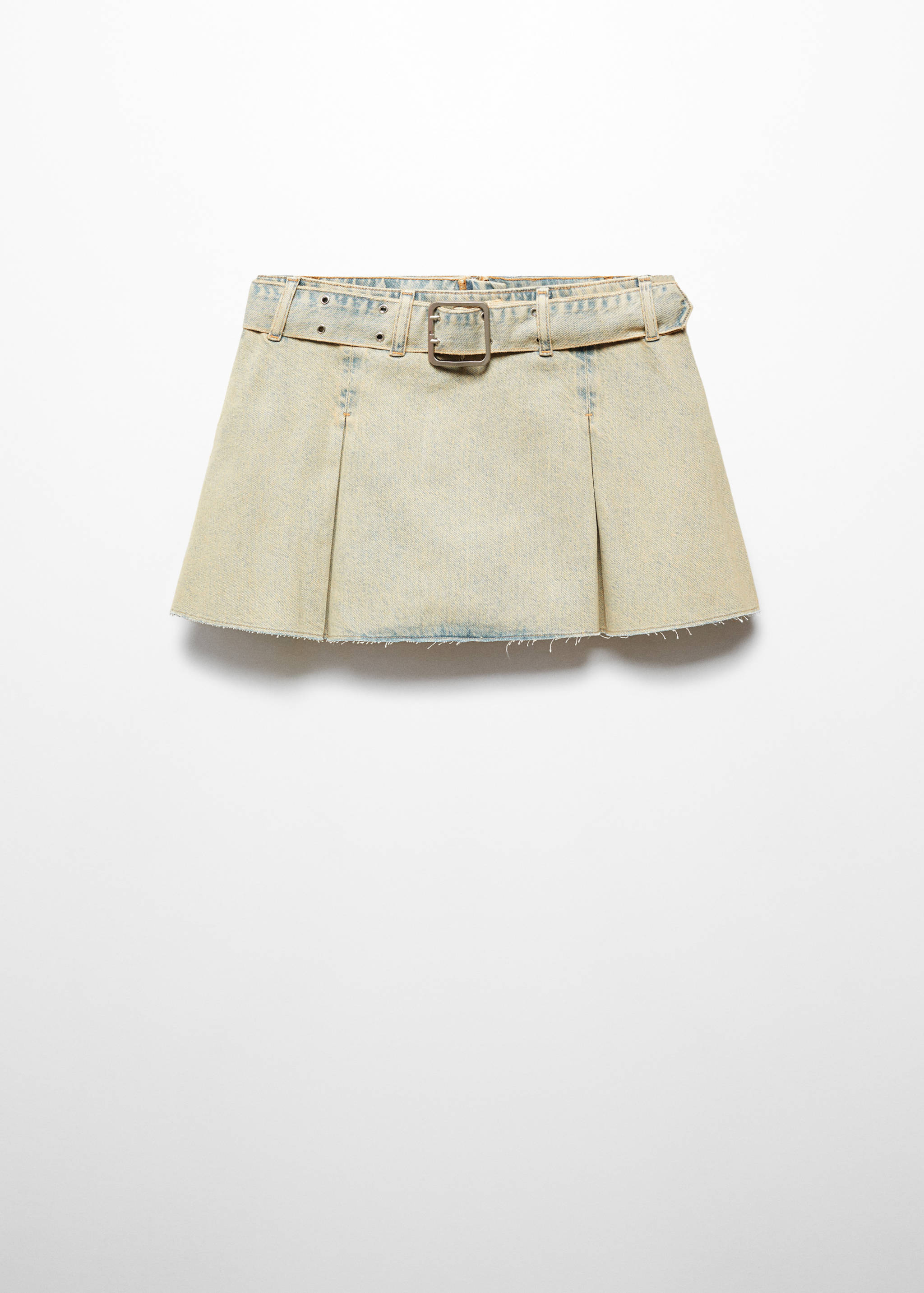 Denim mini-skirt with belt - Article without model