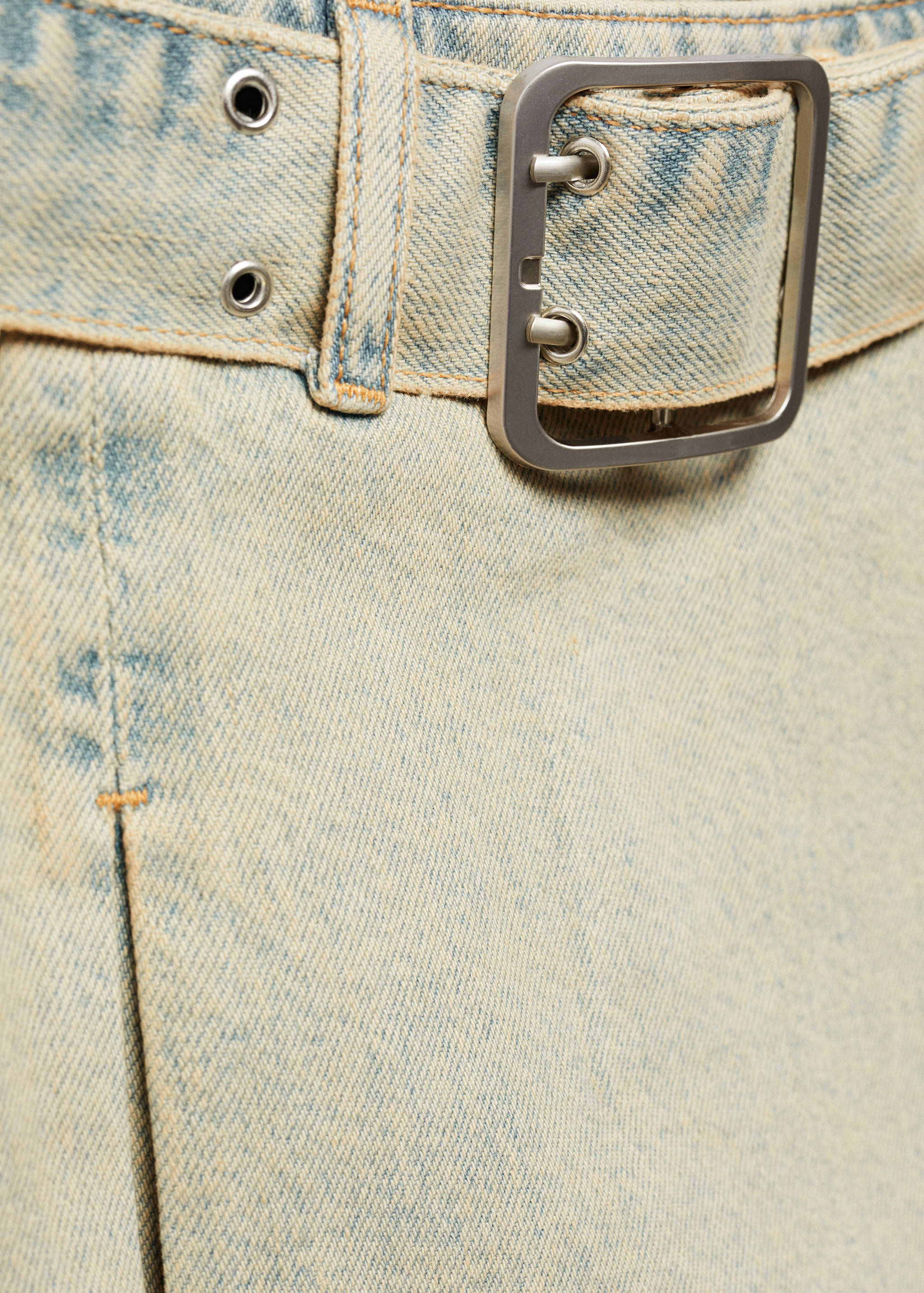 Denim mini-skirt with belt - Details of the article 8