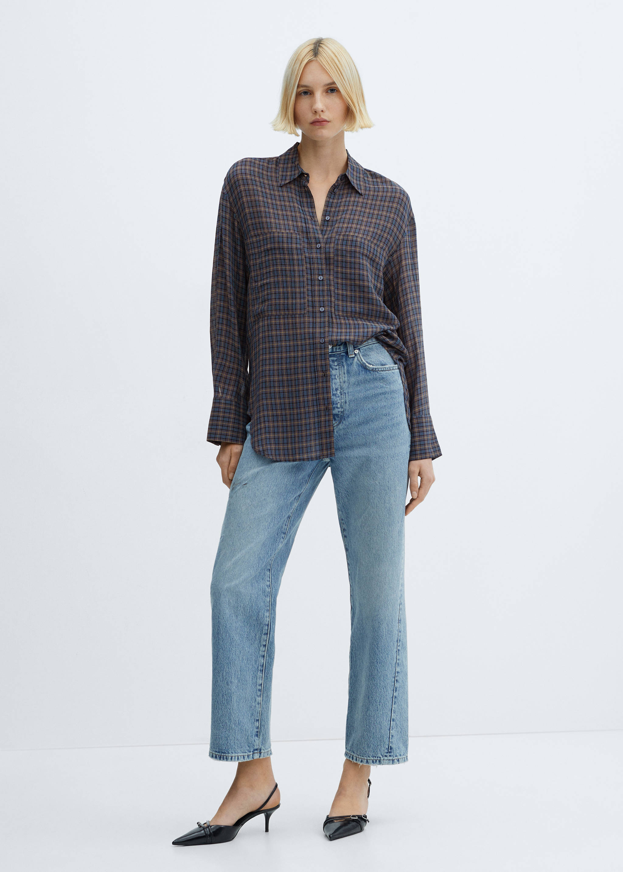 Oversize check shirt - General plane