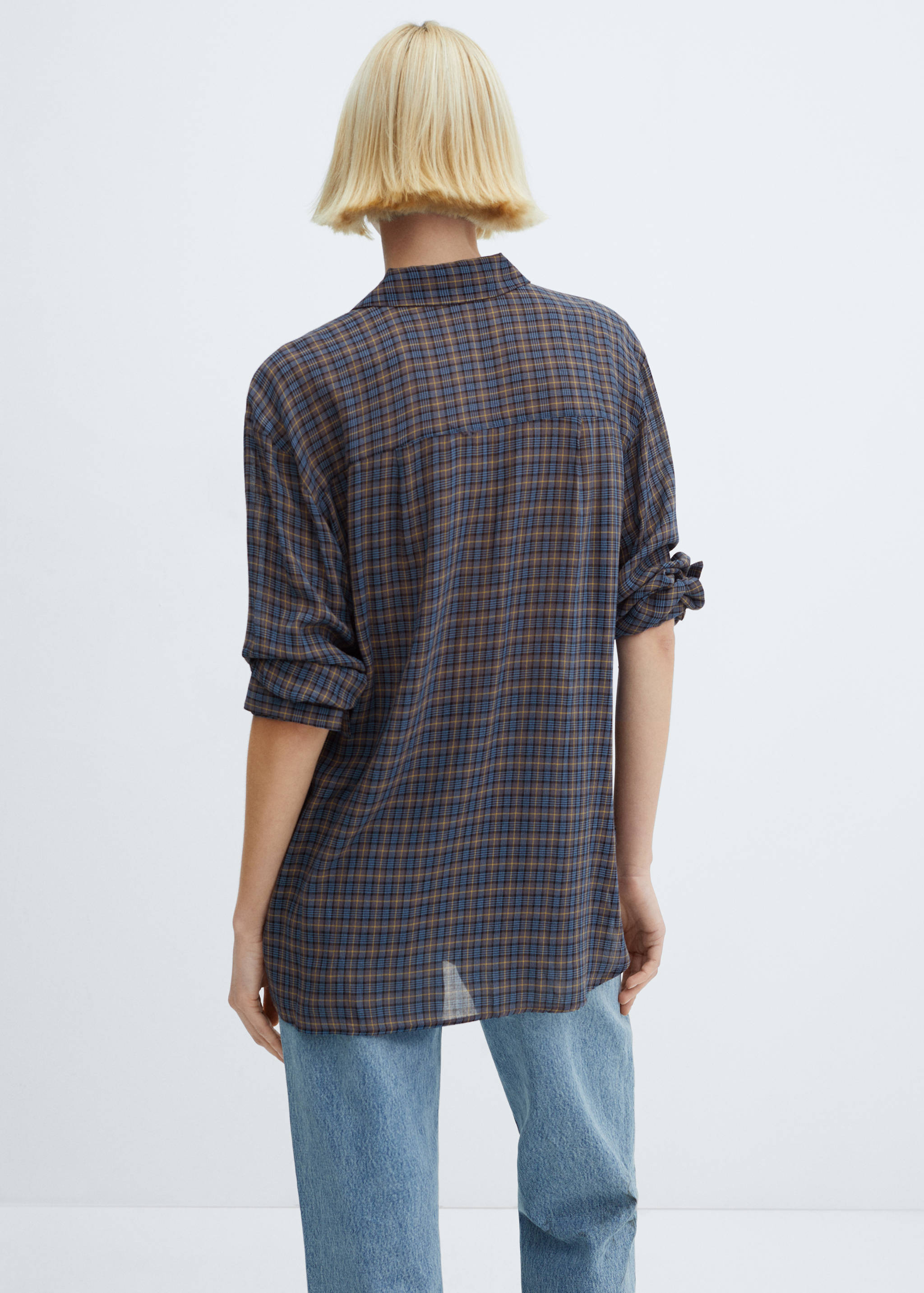 Oversize check shirt - Reverse of the article