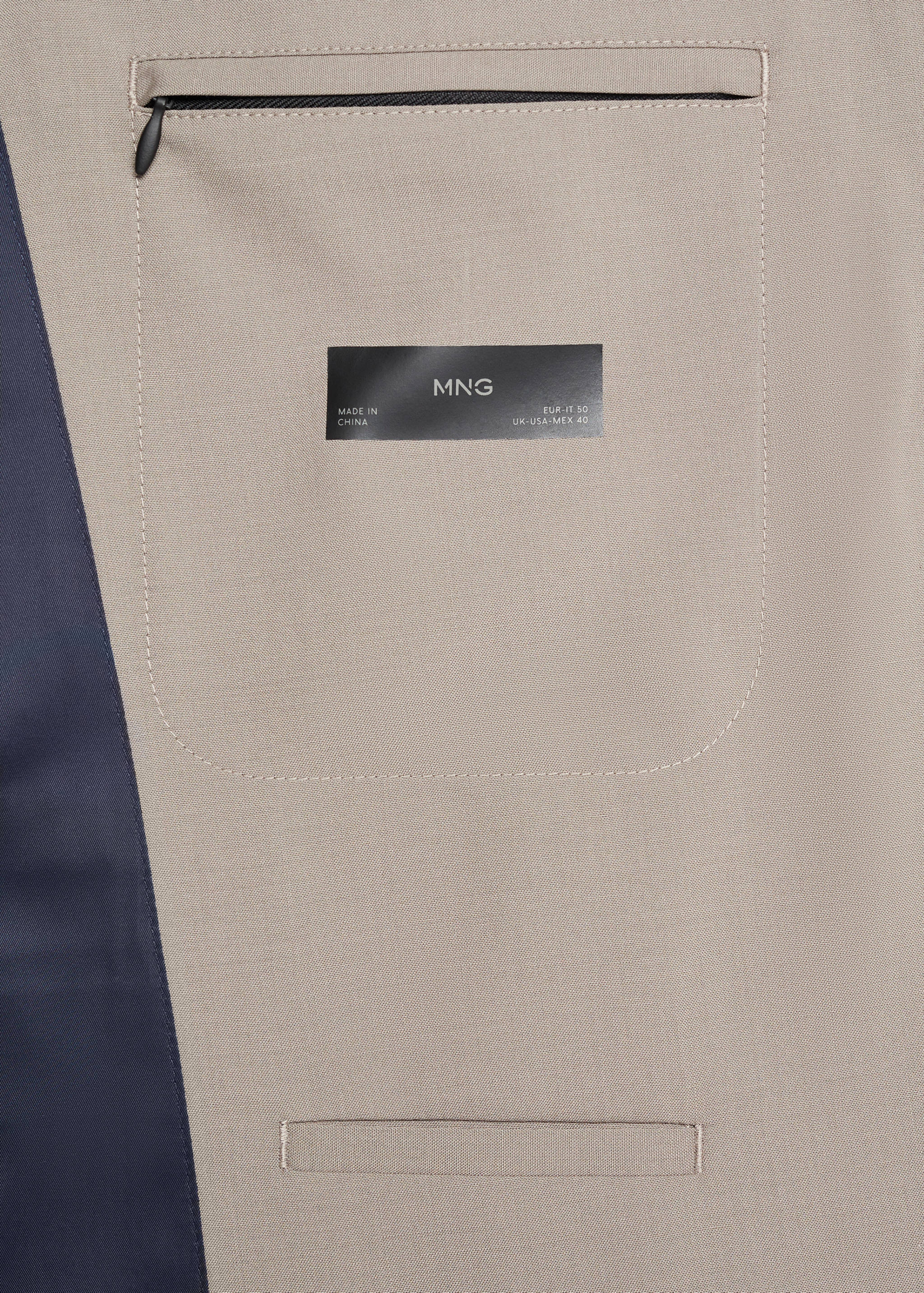 Slim-fit wool suit jacket - Details of the article 8