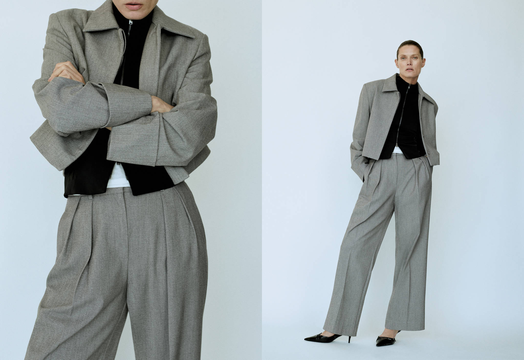 Pleated suit trousers - Panoramic plane