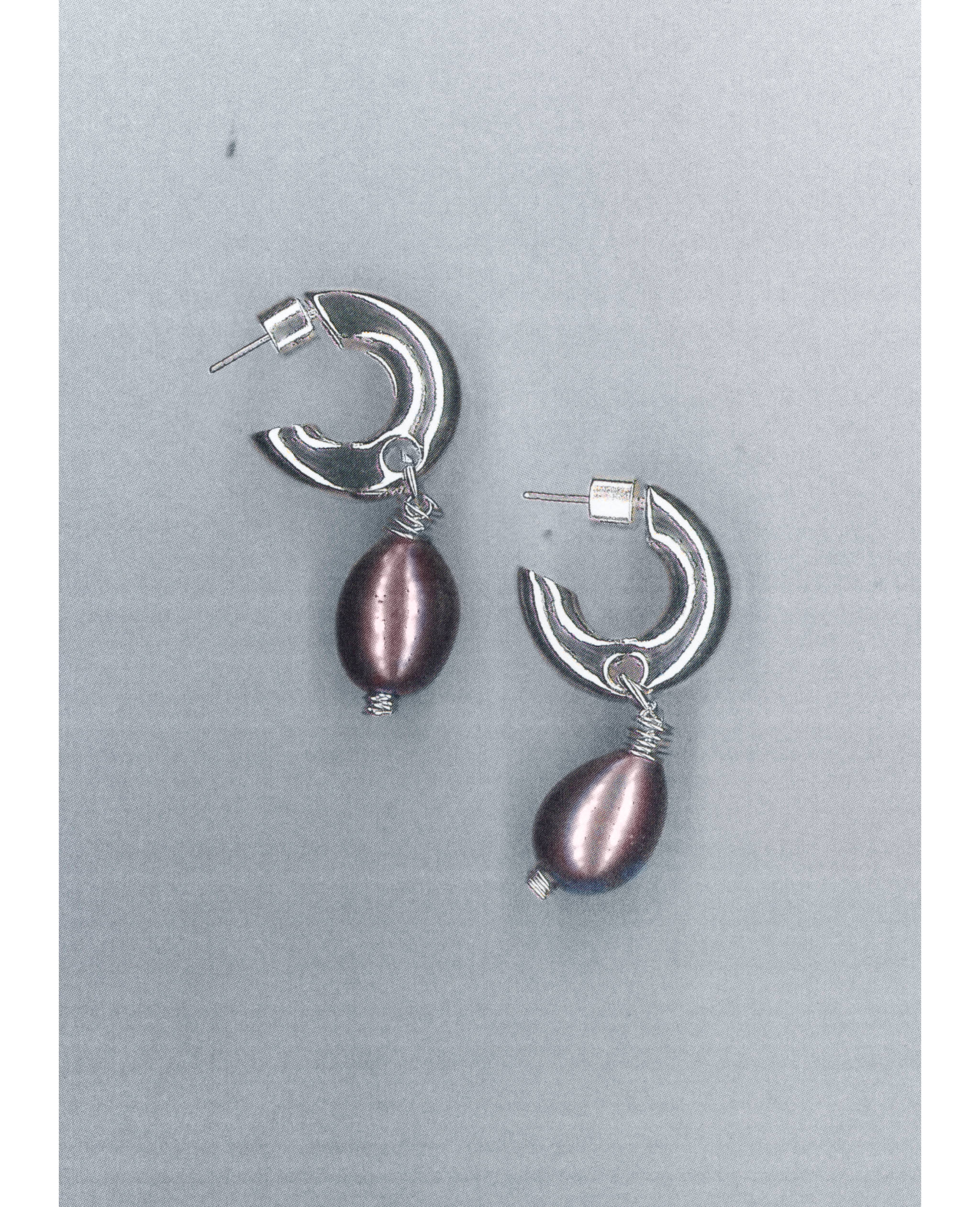 Boucles d’oreilles pendentif perle naturelle - Détail de l'article 8