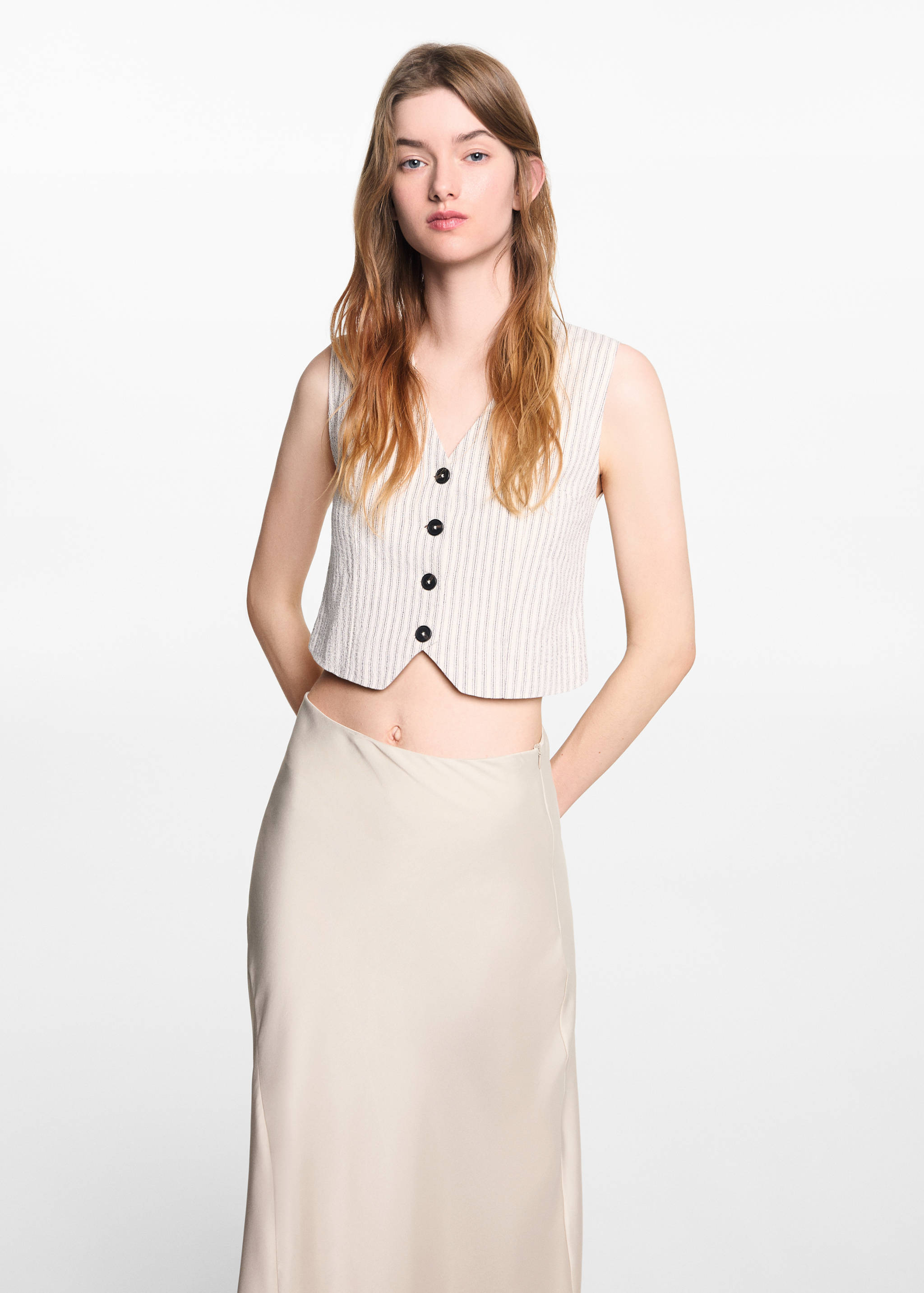 Satin long skirt - Details of the article 1