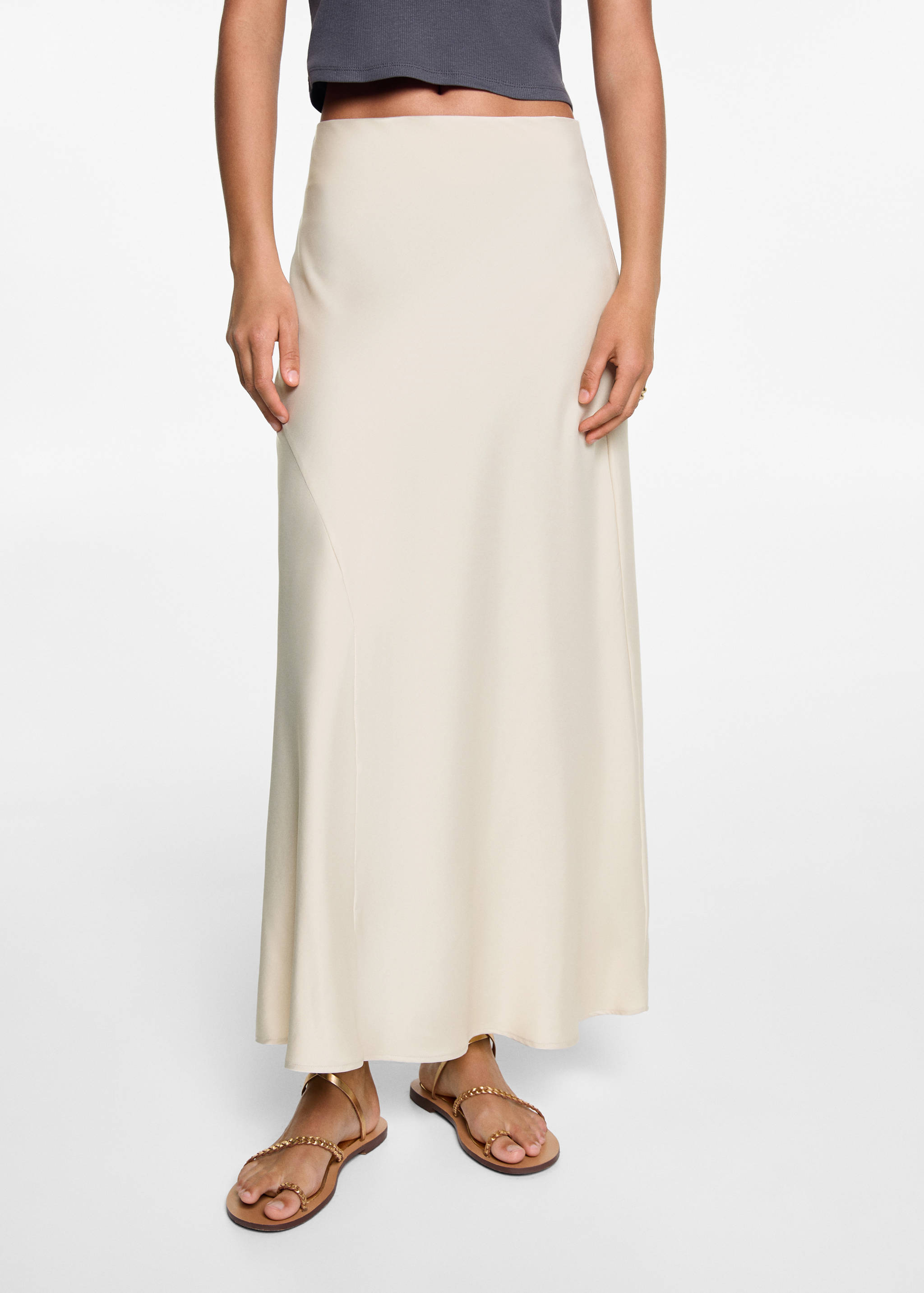 Satin long skirt - Details of the article 6