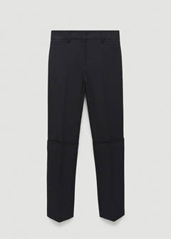 Straight pleated trousers — Black 5