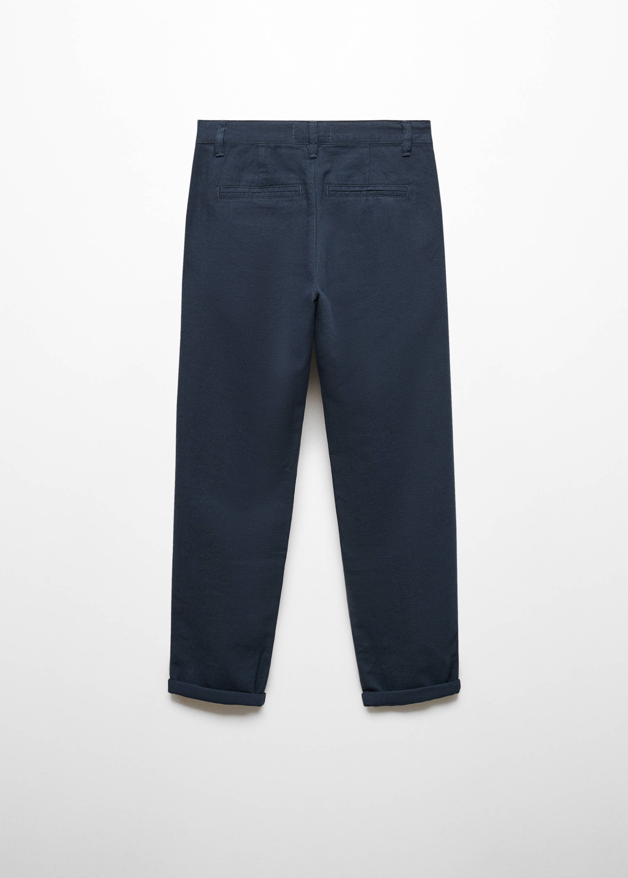 Linen chino trousers - Reverse of the article