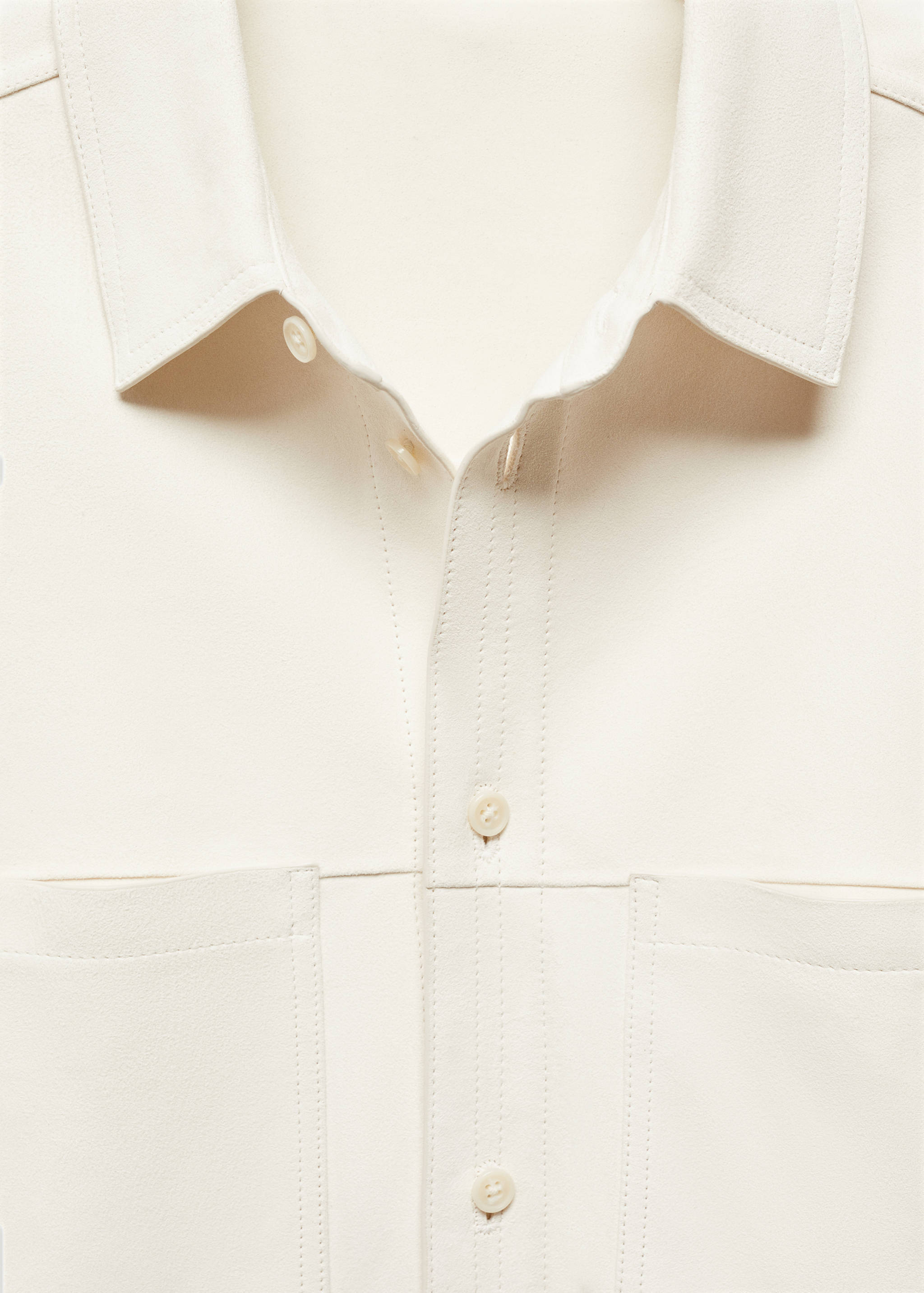 100% leather overshirt with pockets - Details of the article 8