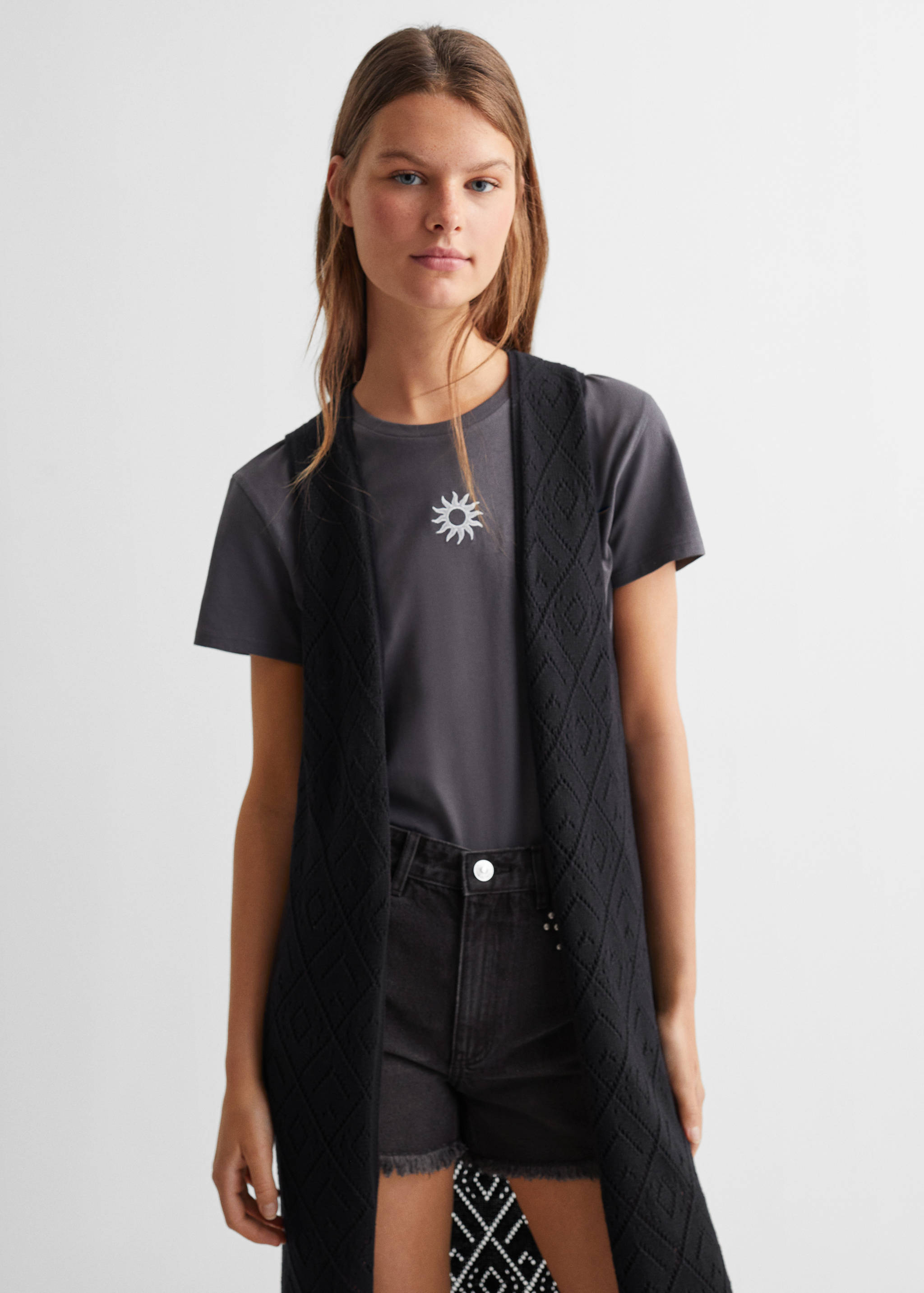 Armilla cotó brodada - Pla mig