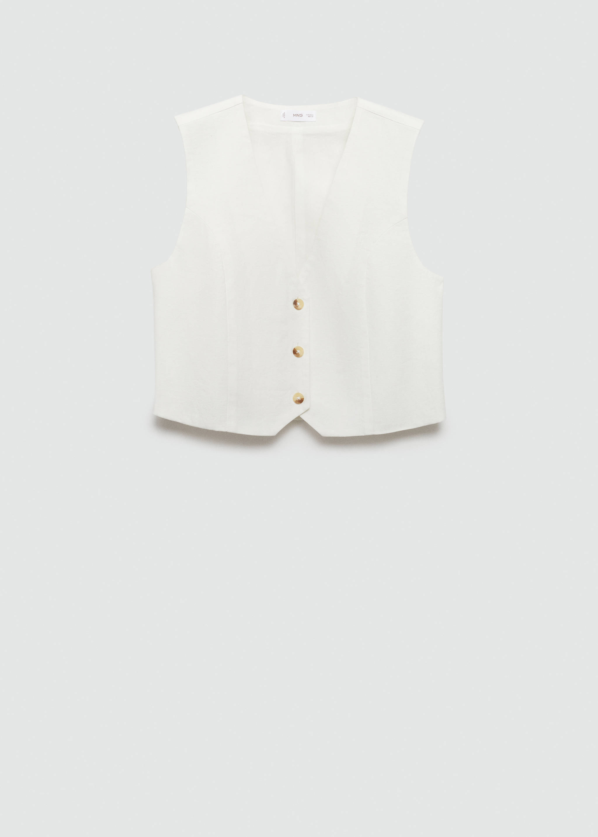 Linen waistcoat with buttons - Article without model