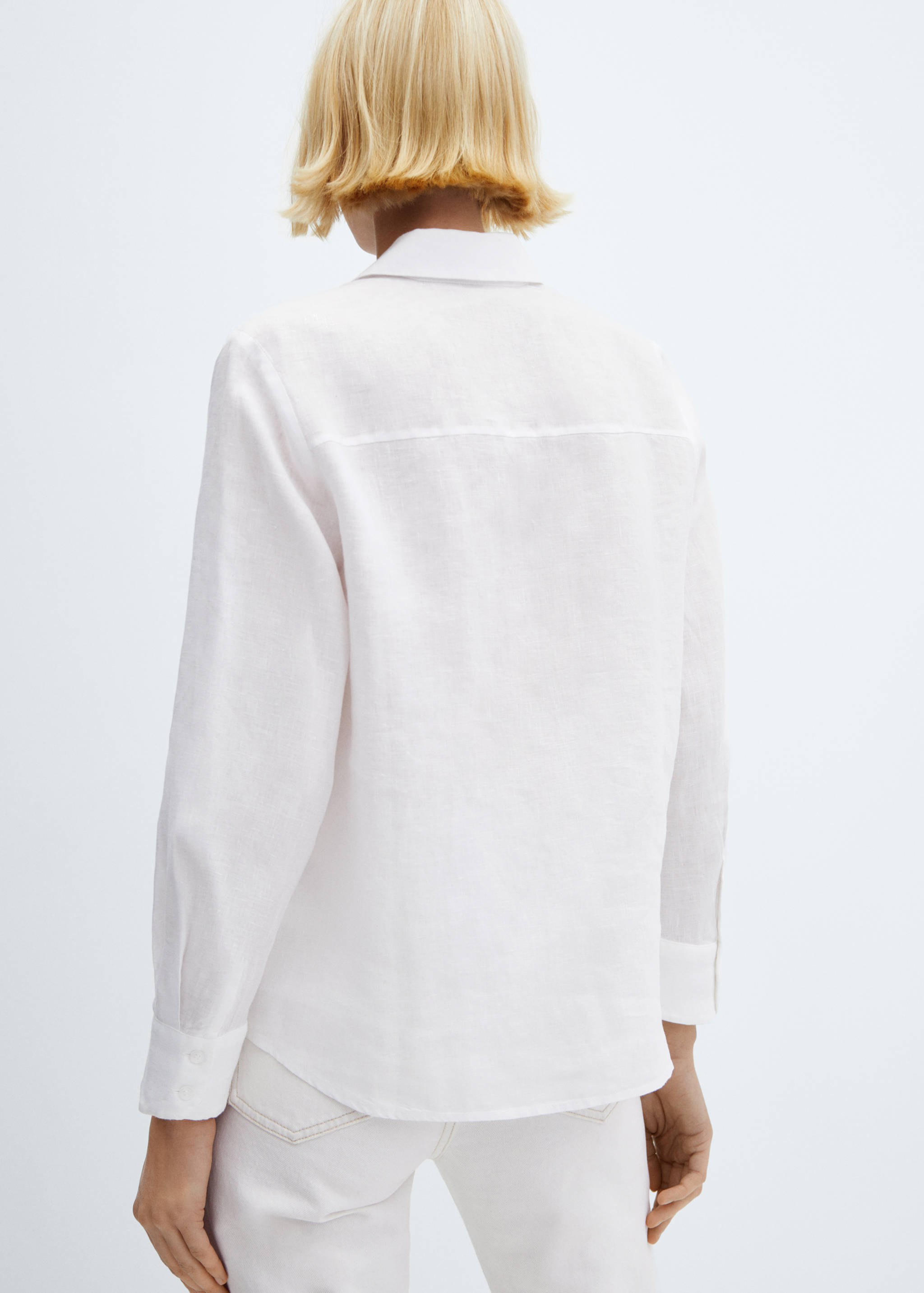 Рубашка 100% лен - Обратная сторона изделия