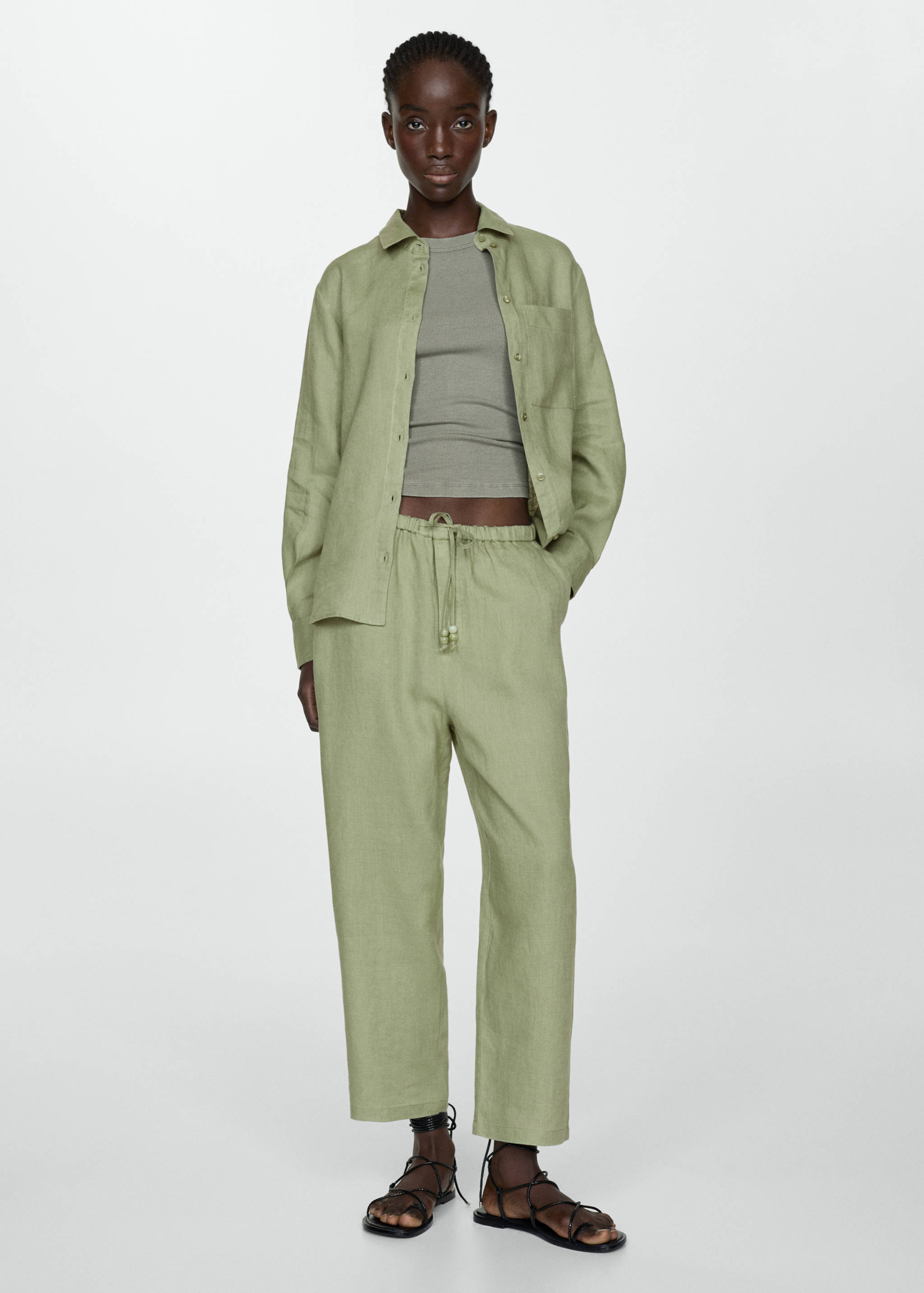 Рубашка 100% лен - Деталь изделия 2