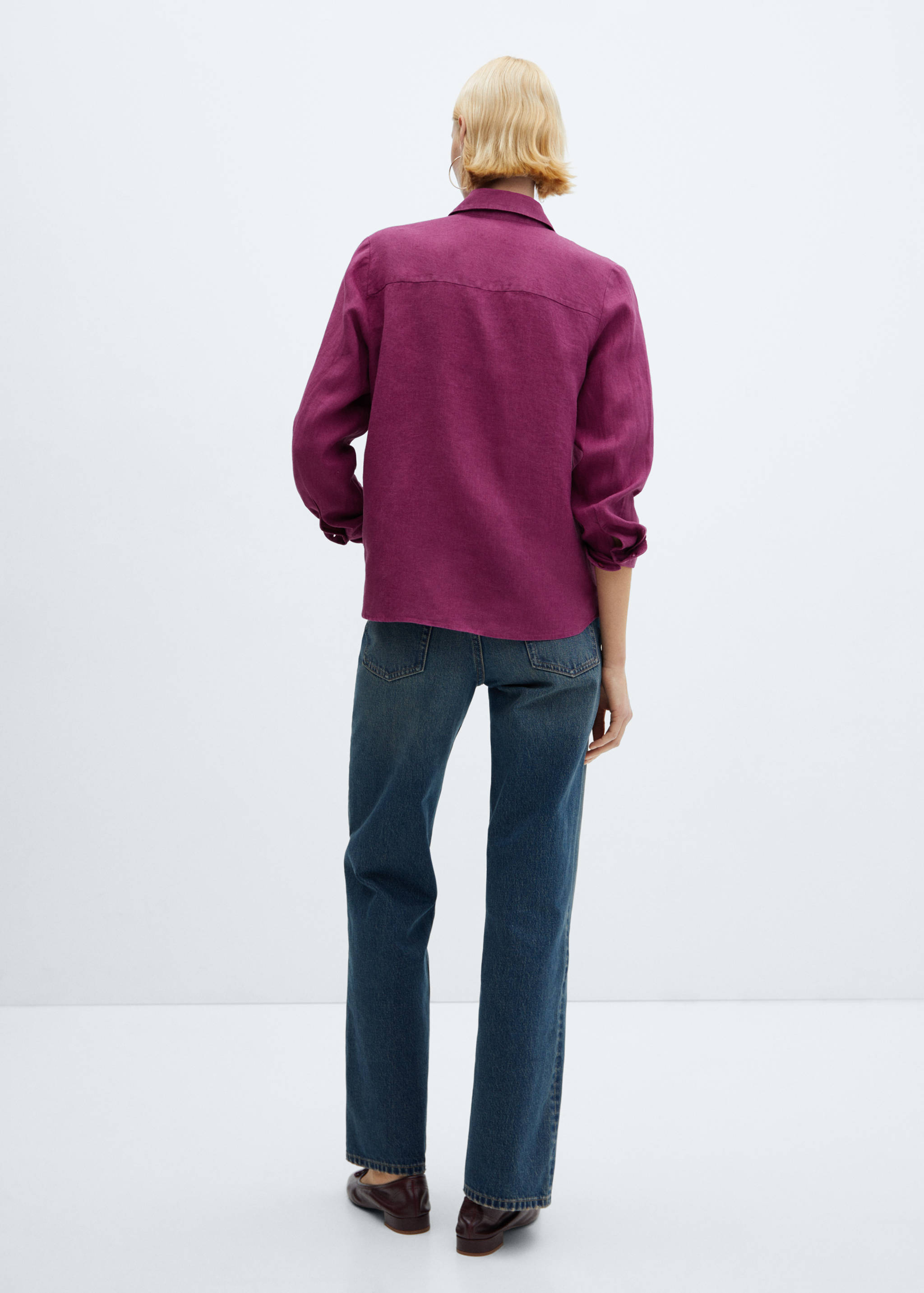 Рубашка 100% лен - Обратная сторона изделия