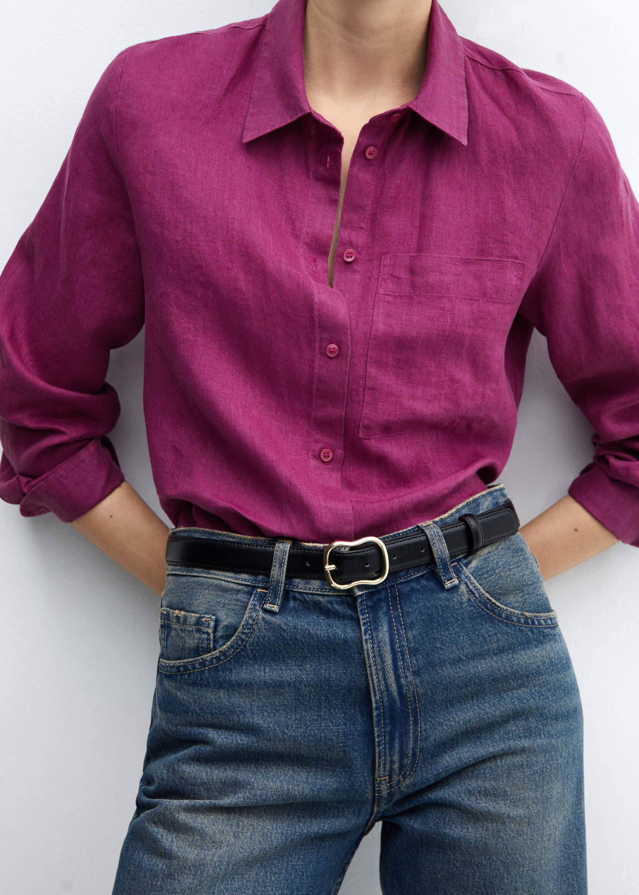 Рубашка 100% лен - Деталь изделия 6