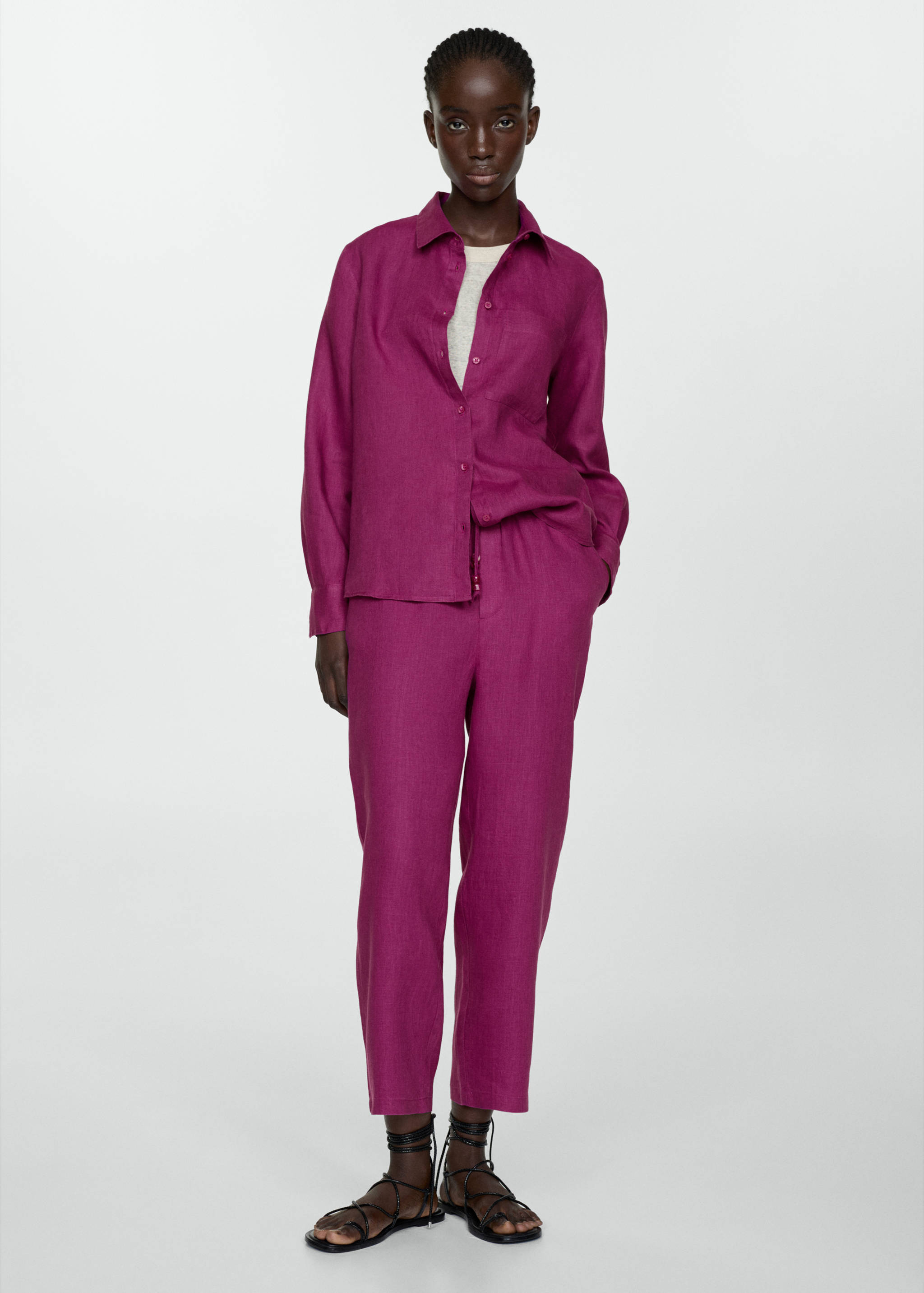 Рубашка 100% лен - Деталь изделия 2